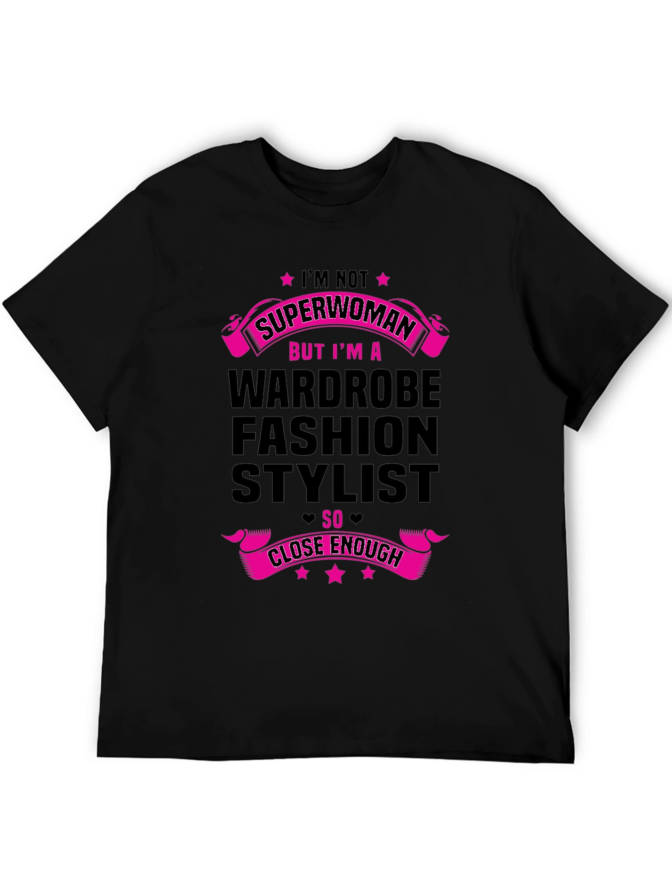 Black Wardrobe Fashion Stylist Graphic T-Shirt view 5