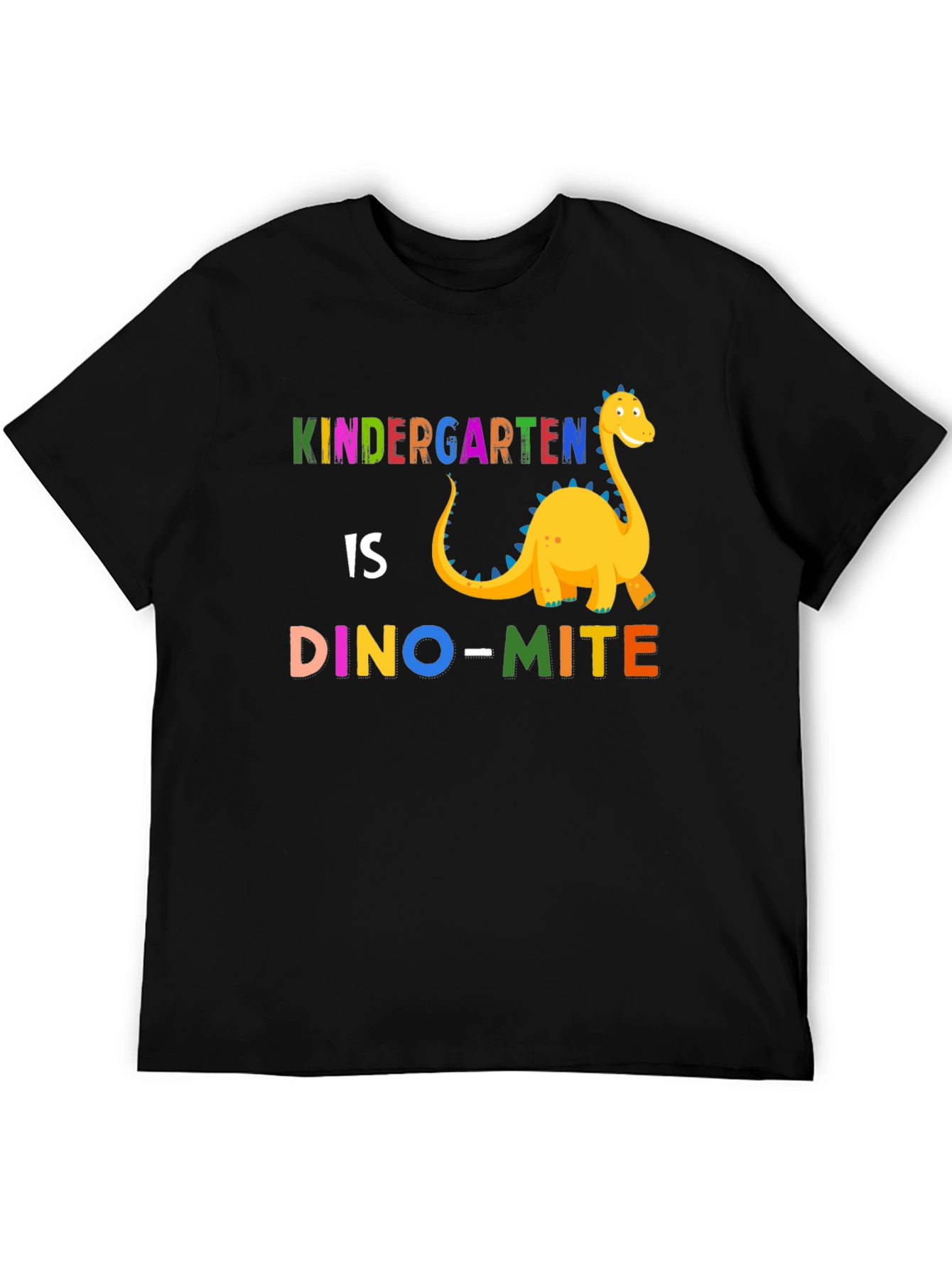 Black Kindergarten Dino-mite T-Shirt - Back to School view 5