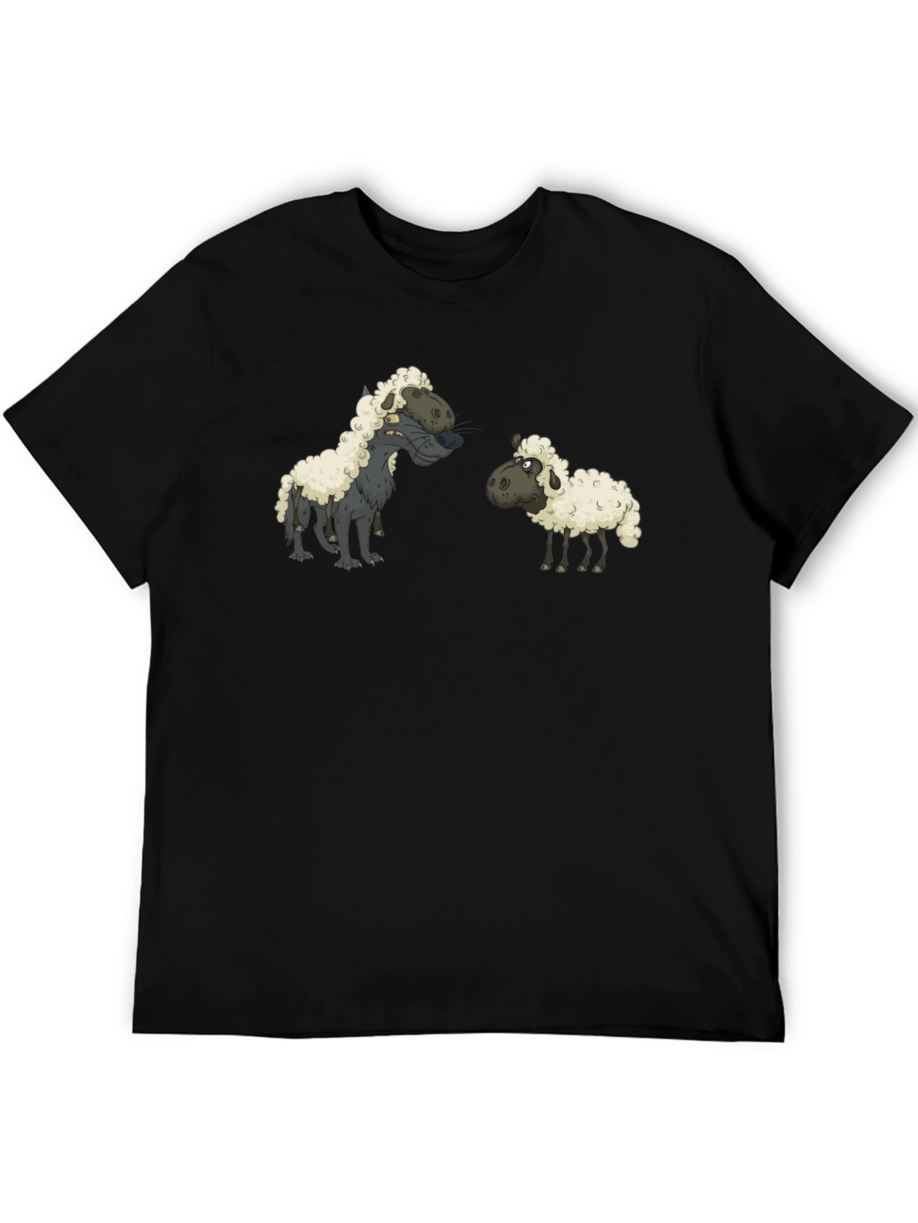 Black Wolf in Sheep's Clothing Black T-Shirt view 5