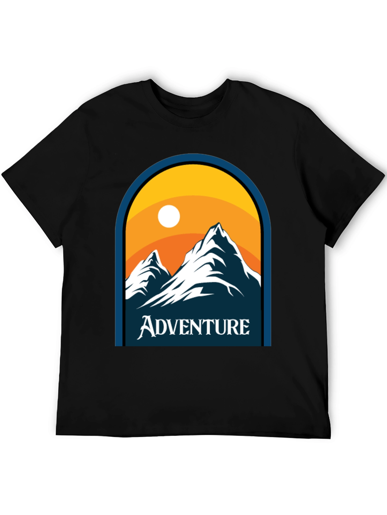 Black Adventure Mountain Graphic Tee view 5