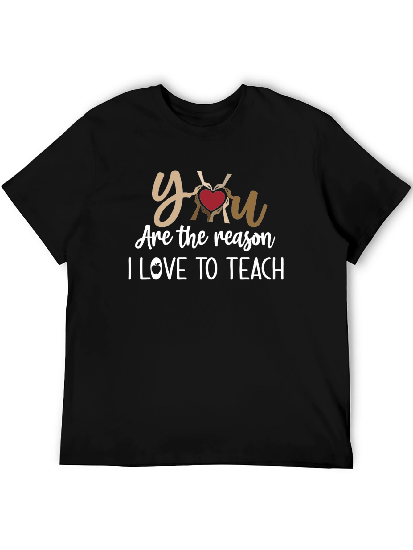 Black You Are The Reason I Love To Teach T-Shirt view 5