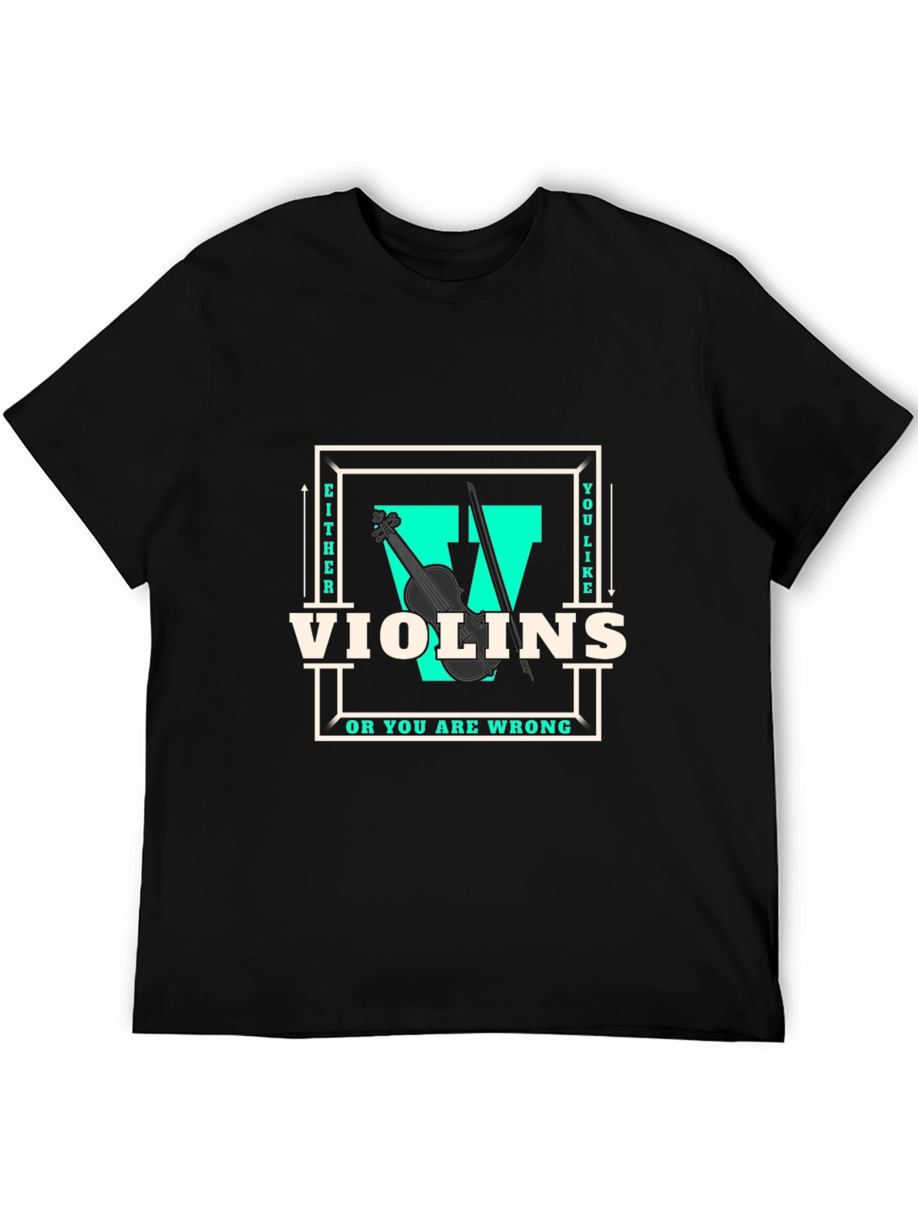Black Violin Lover T-Shirt - Music Gift view 5