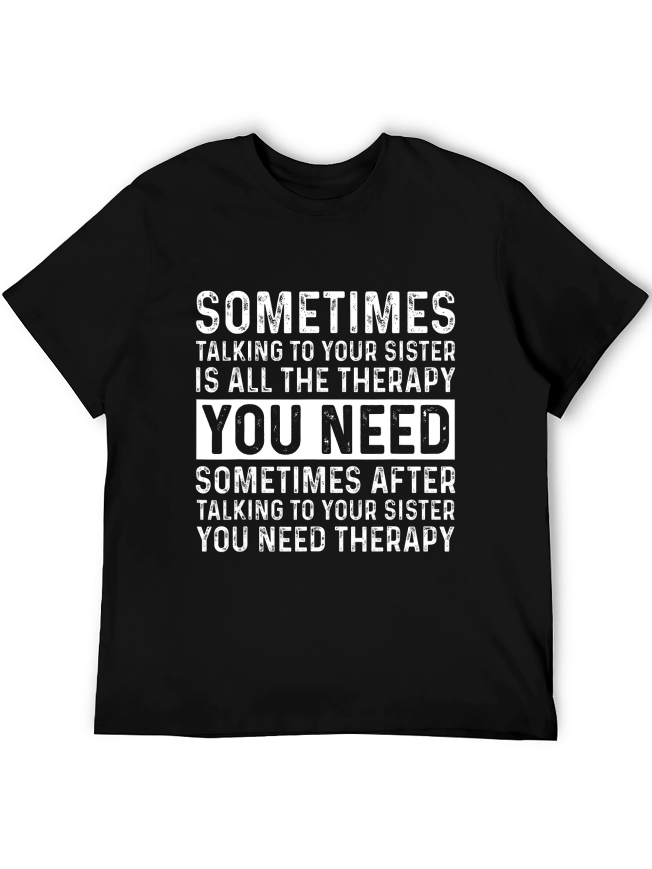 Black Sister Therapy T-Shirt - Sisterly Love Gift view 5