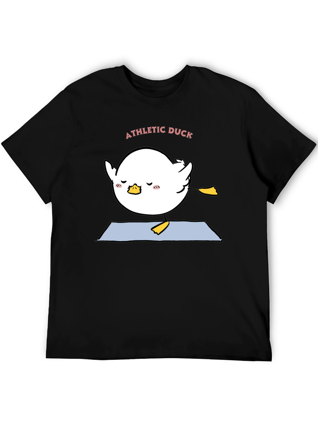 Black Athletic Duck Yoga T-Shirt - Black view 5