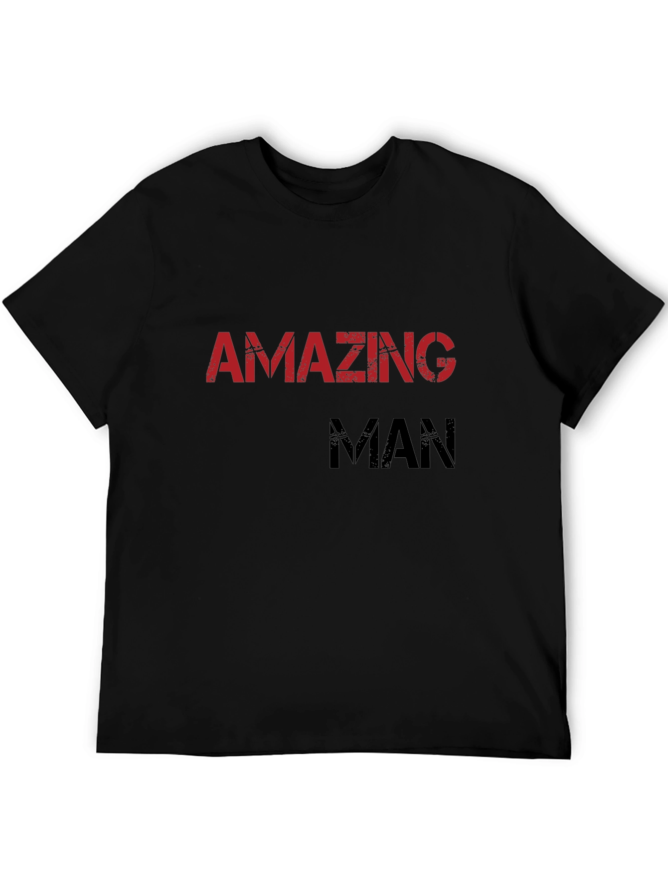Black Amazing Man Graphic Tee - Black view 5