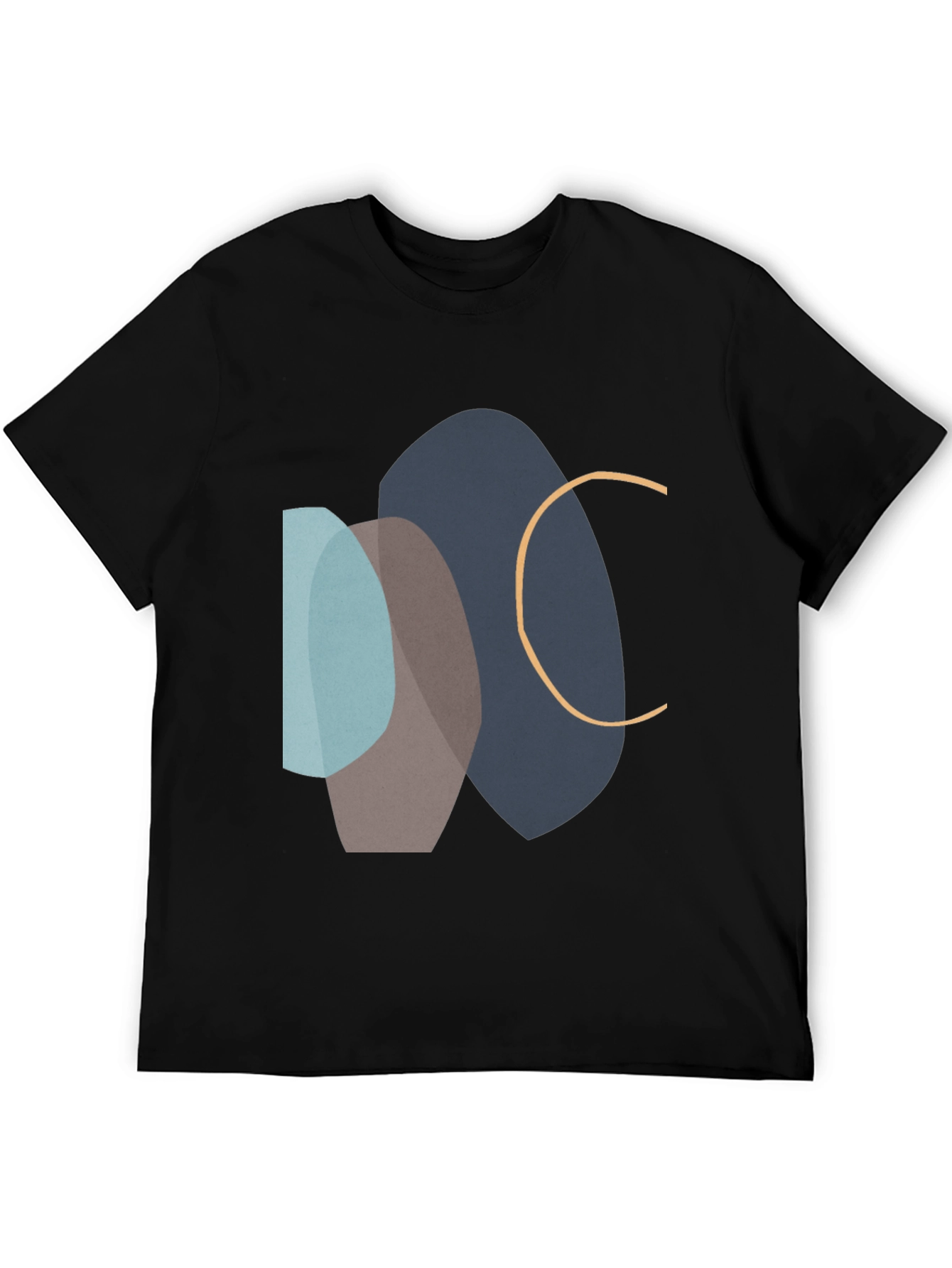Black Abstract Graphic Print Black T-Shirt view 5