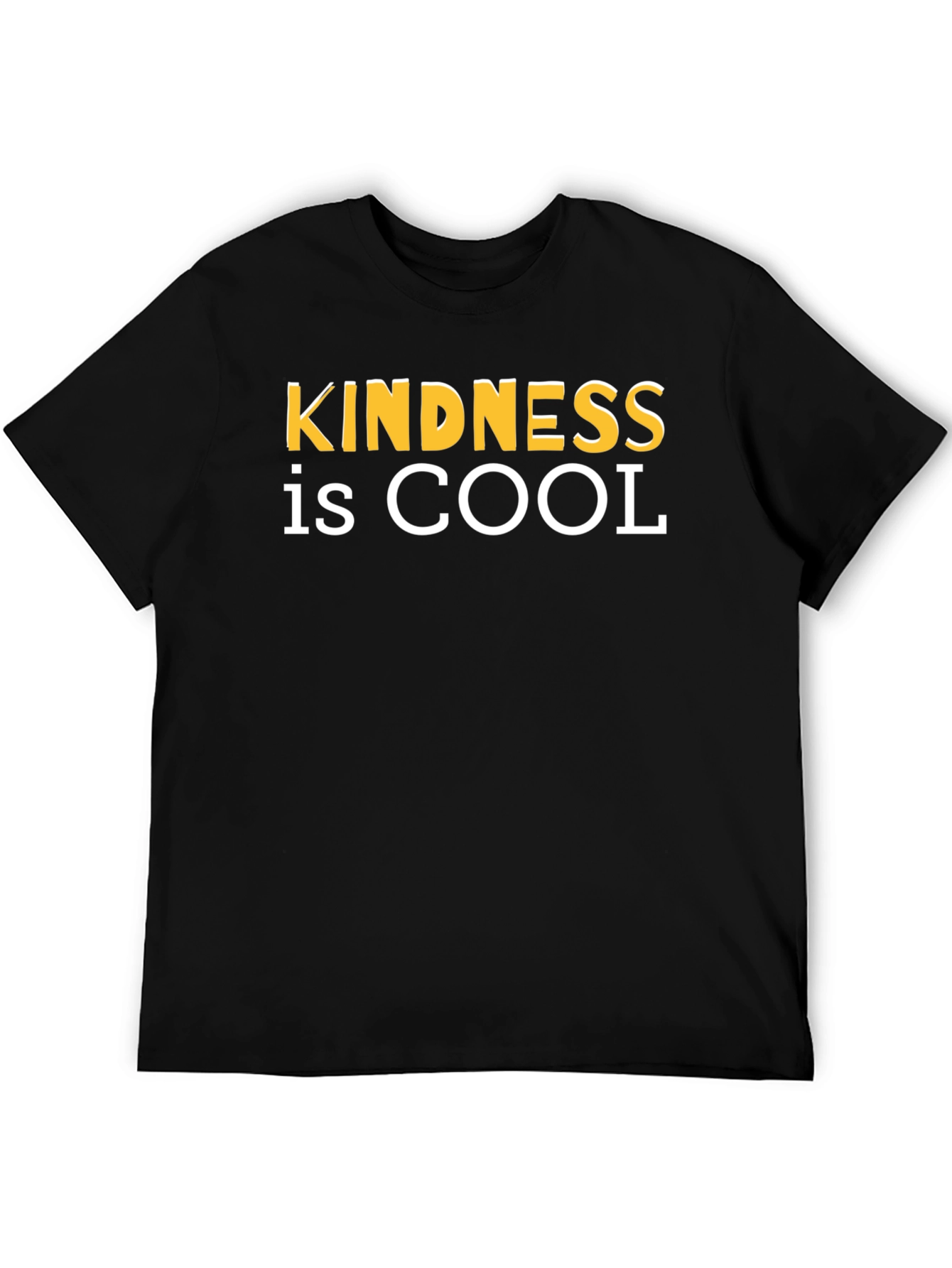 Black Kindness is Cool Black Graphic T-Shirt view 5