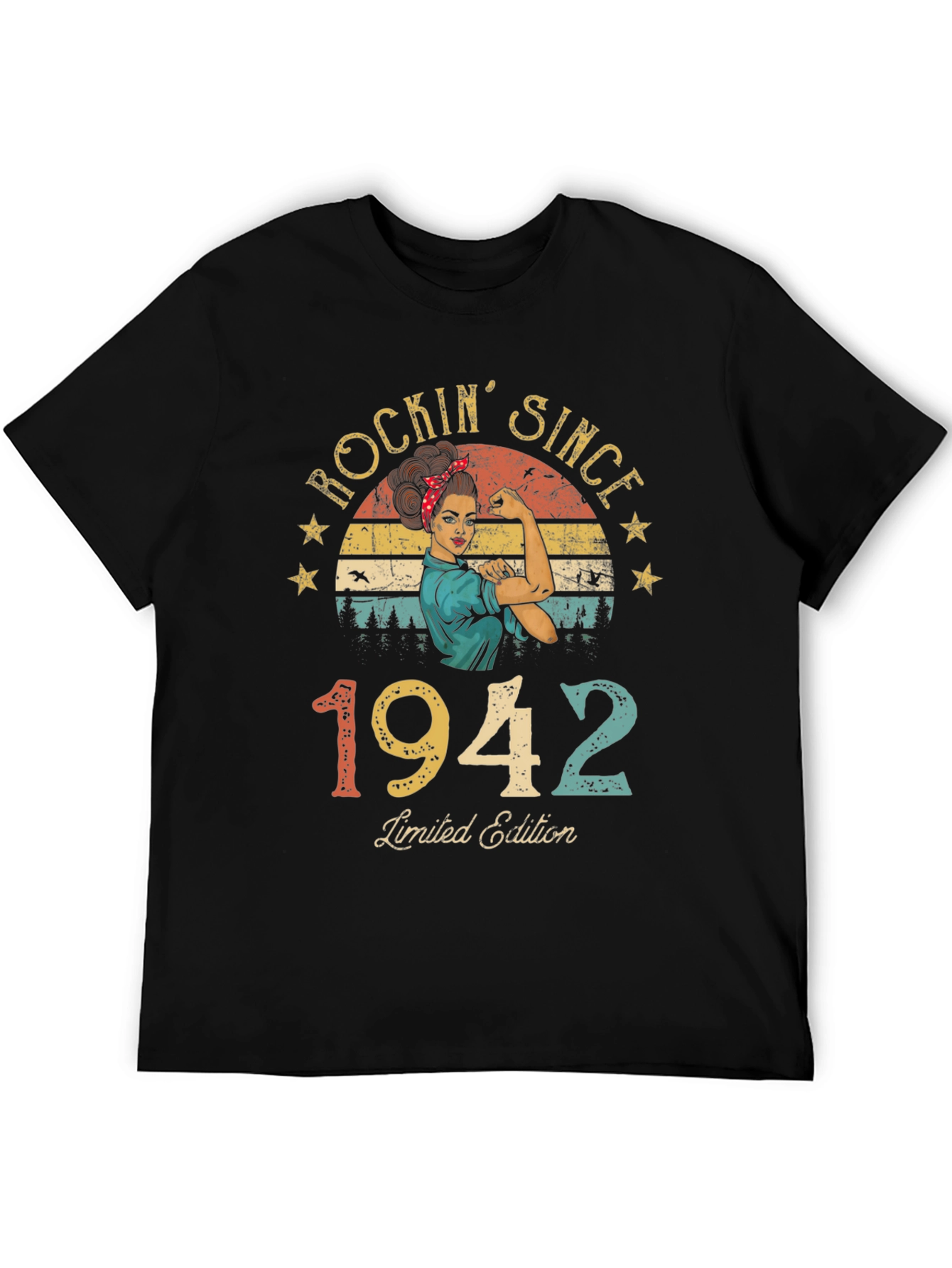 Black Rockin' Since 1942 Limited Edition T-Shirt view 5
