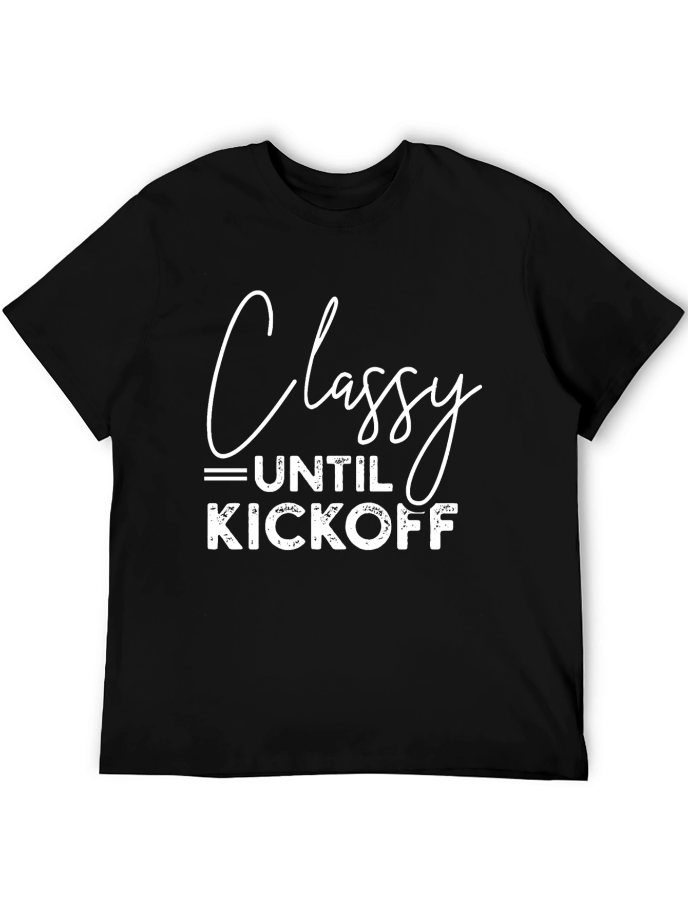Black Classy Until Kickoff T-Shirt - Game Day Apparel view 5