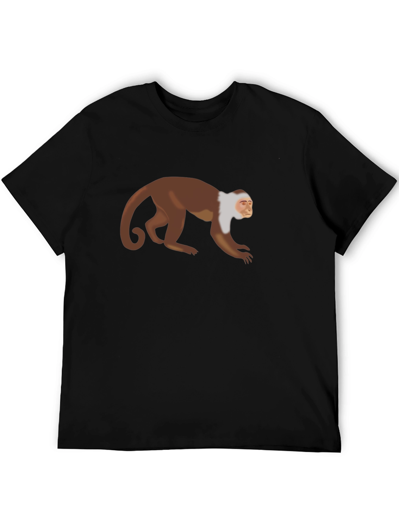 Black Monkey Graphic T-Shirt - Black Casual Tee view 5