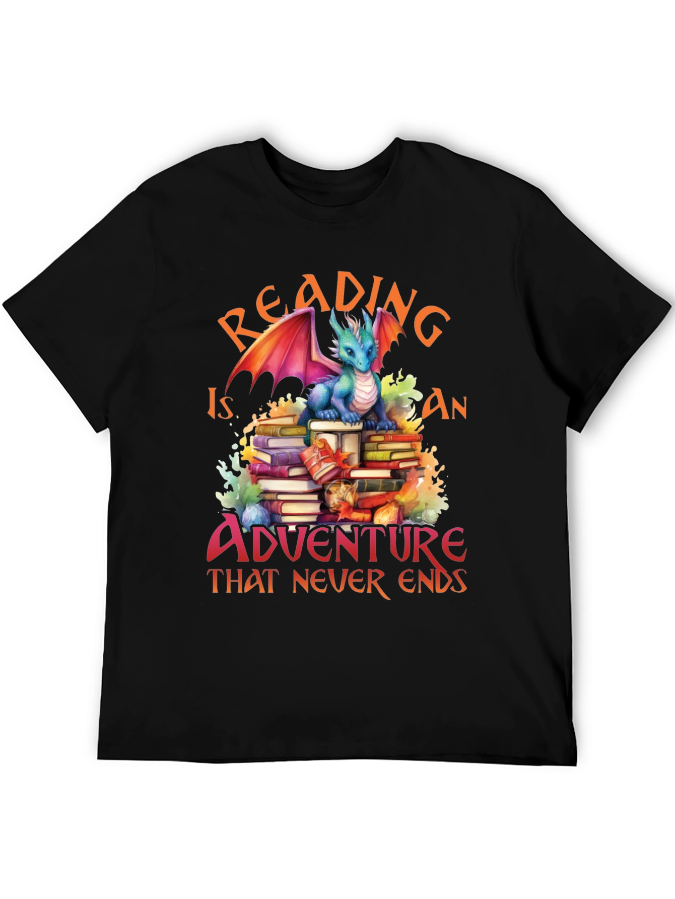 Black Reading is an Adventure Graphic T-Shirt view 5