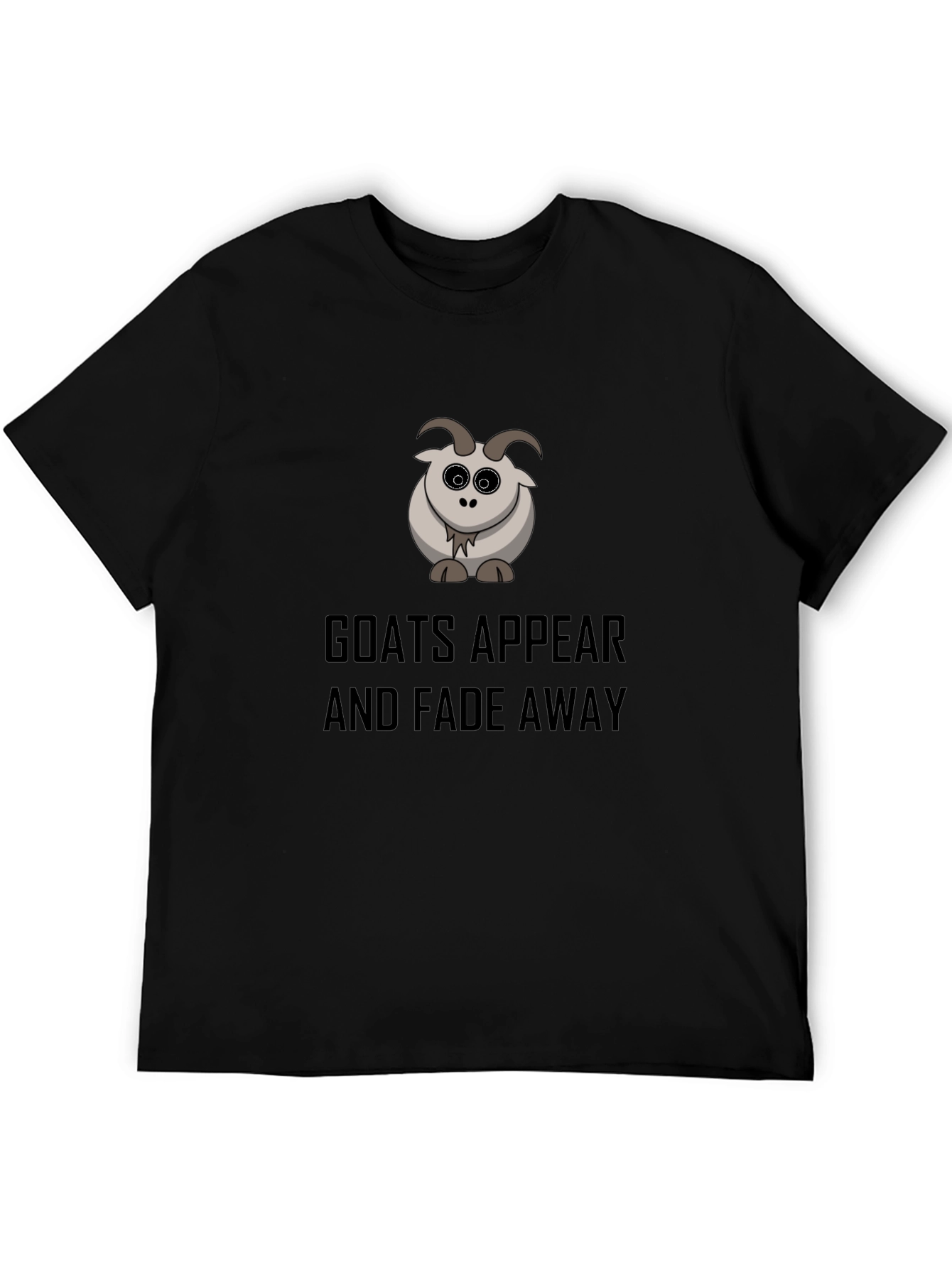 Black Goats Appear and Fade Away Black T-Shirt view 5