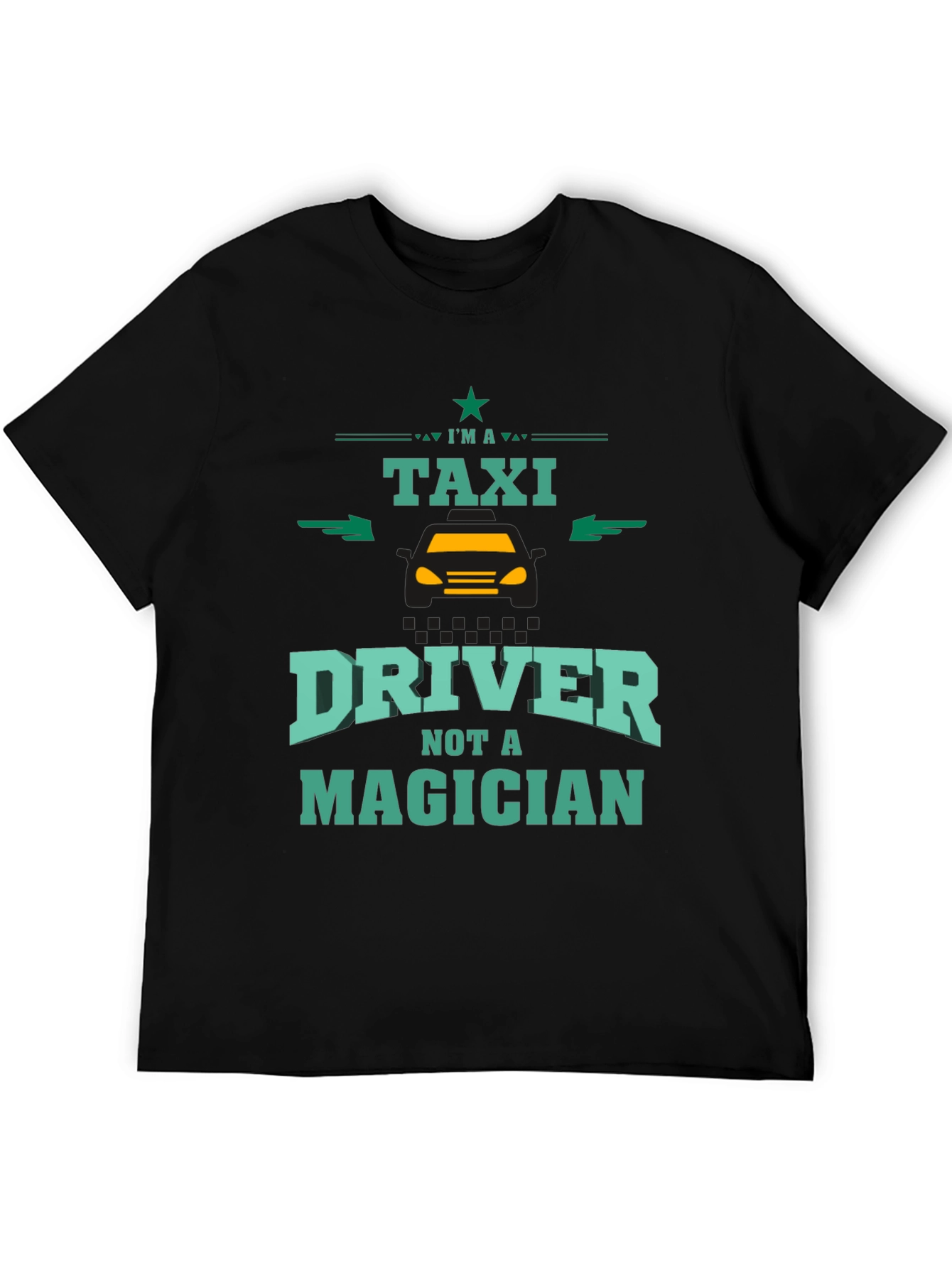 Black Taxi Driver Novelty Graphic T-Shirt view 5