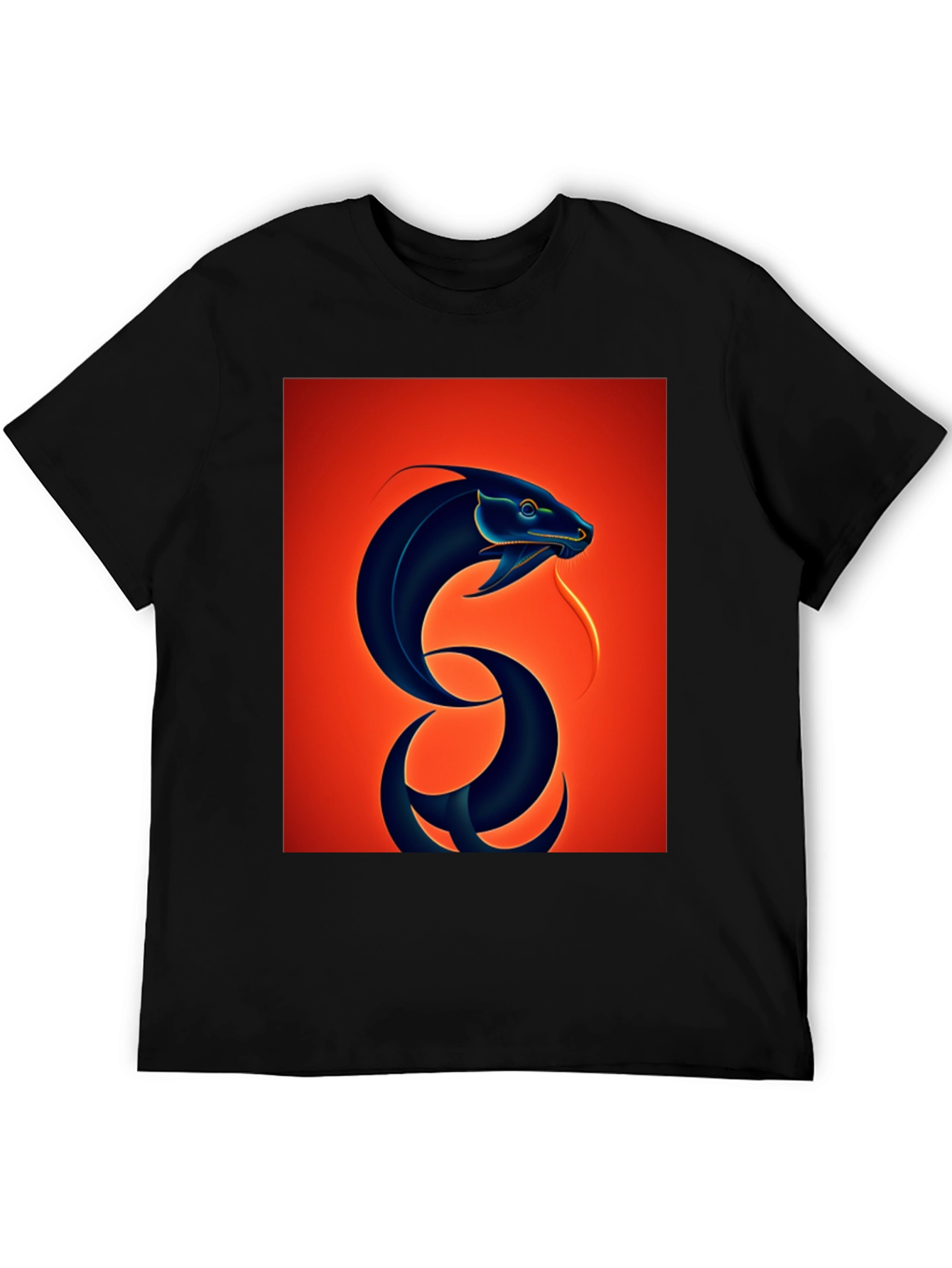 Black Snake Graphic Tee - Bold Serpent Design view 5