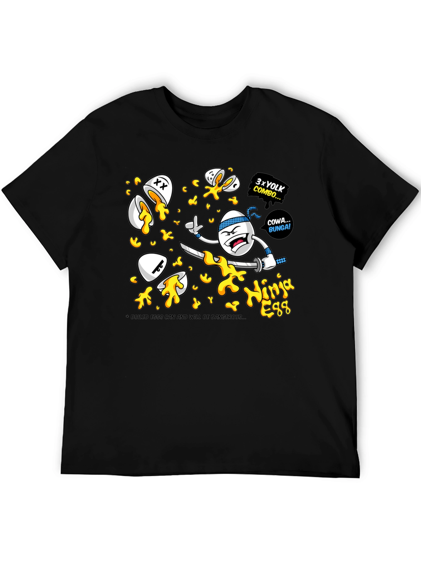Black Ninja Egg Graphic T-Shirt view 5