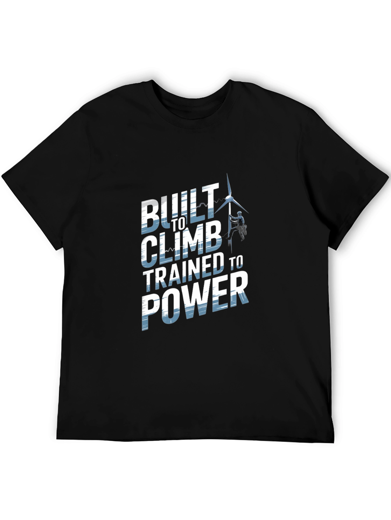 Black Built To Climb T-Shirt - Power Lineman Tee view 5