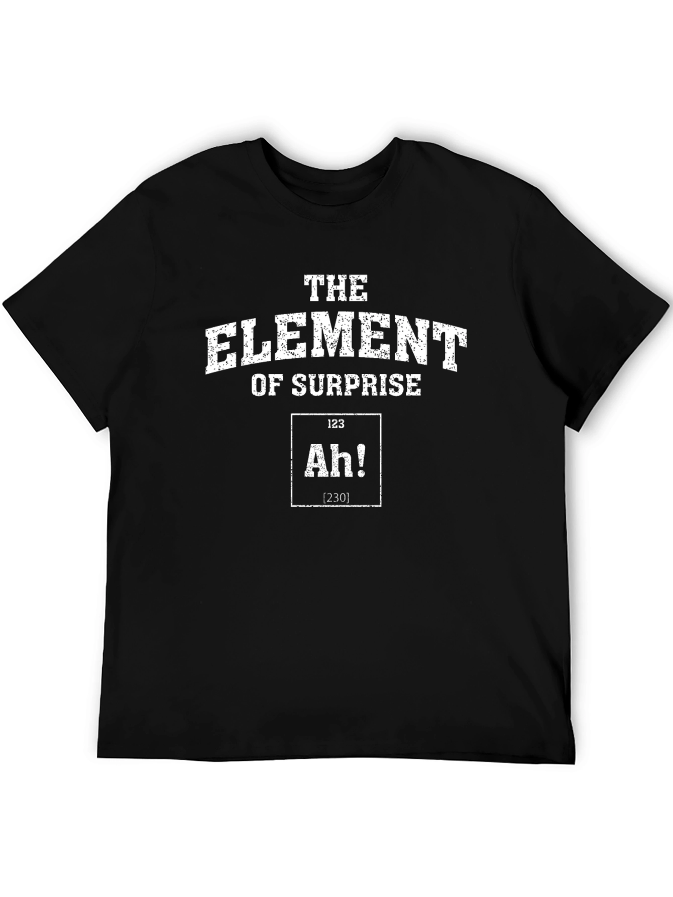 Black Element of Surprise Graphic T-Shirt - Funny Chemistry Tee view 5