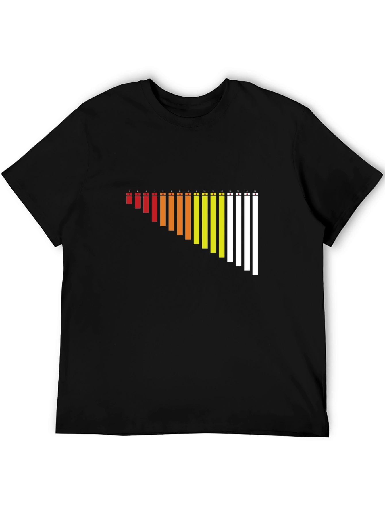 Black Gradient Xylophone Black T-Shirt view 5