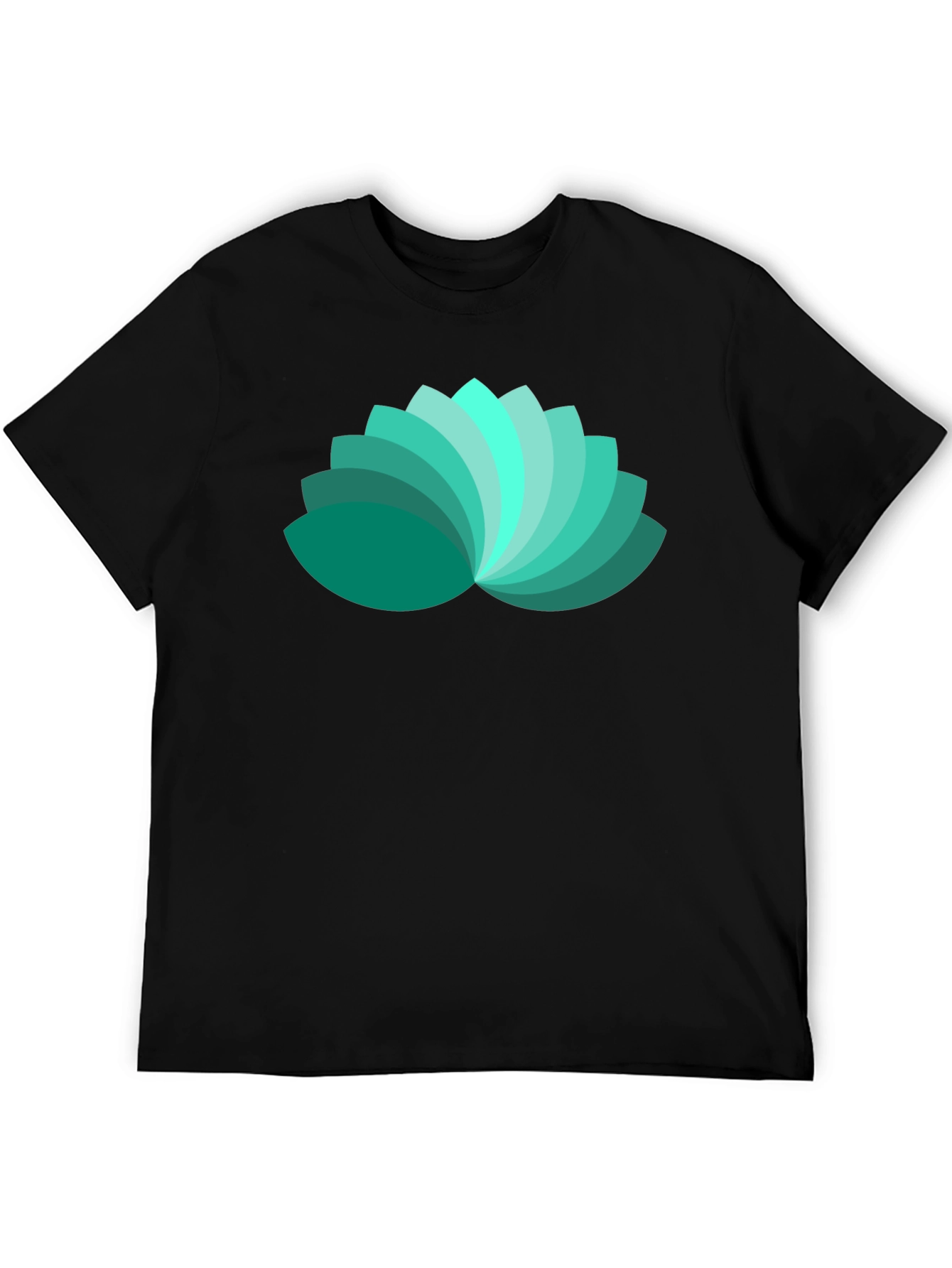 Black Lotus Petal Graphic Black T-Shirt view 5