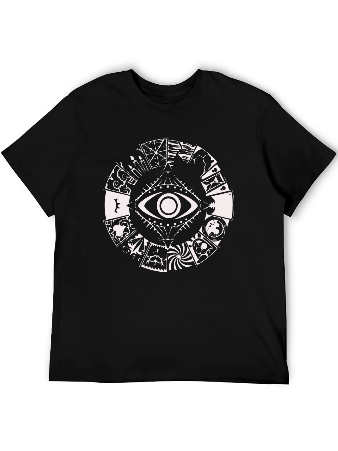 Black Mystic Eye Graphic T-Shirt - Unisex Cotton Tee view 5