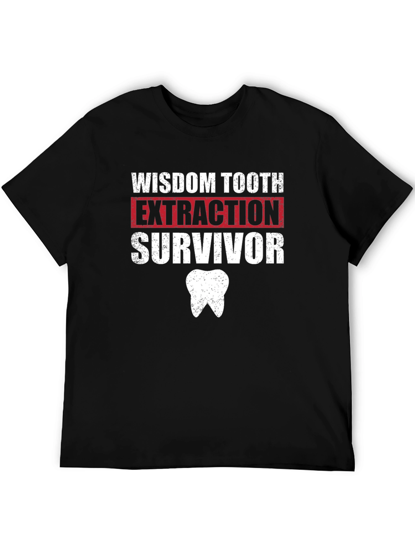 Black Wisdom Tooth Extraction Survivor T-Shirt view 5