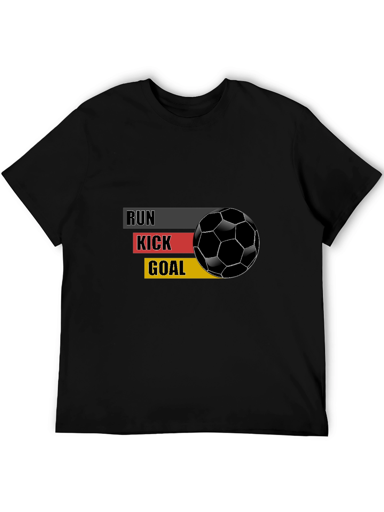 Run Kick Goal Soccer Graphic T-Shirt - 5