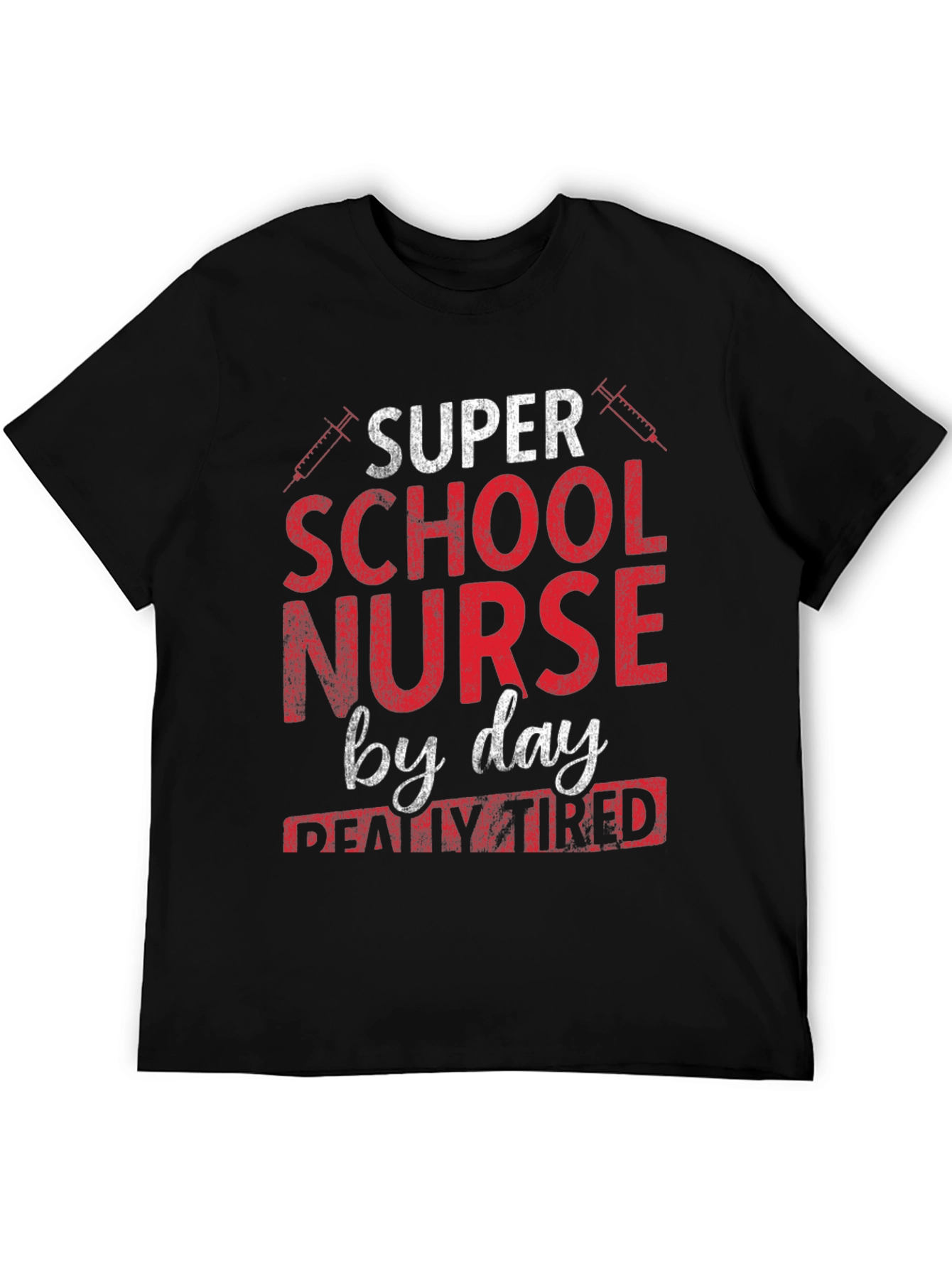 Black Super School Nurse T-Shirt view 5