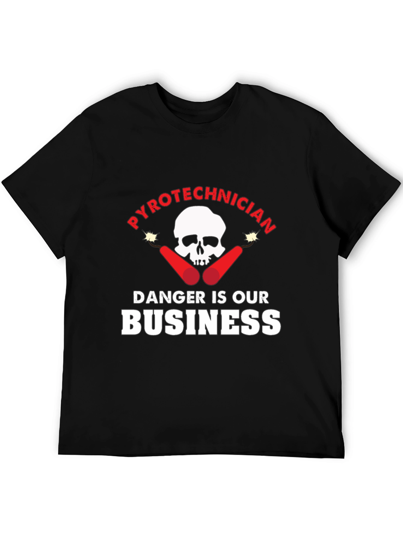 Black Pyrotechnician Danger is Our Business T-Shirt view 5
