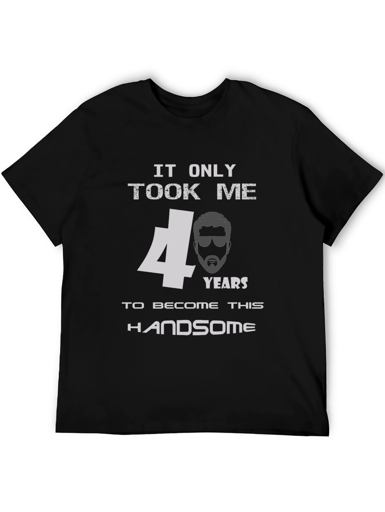 Black Handsome 40th Birthday Men's T-Shirt view 5