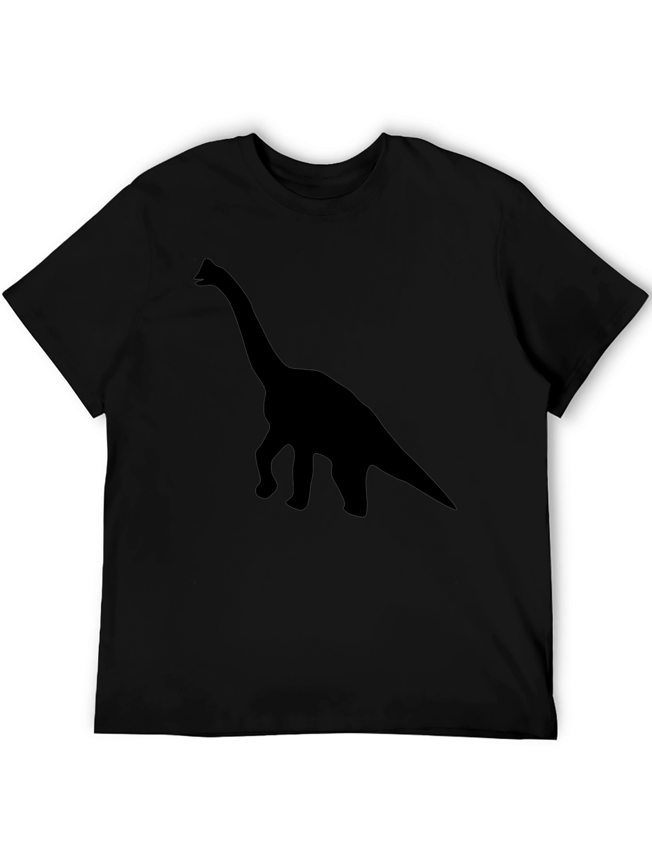 Black Dino Silhouette Tee - Stylish Black Cotton Shirt view 5