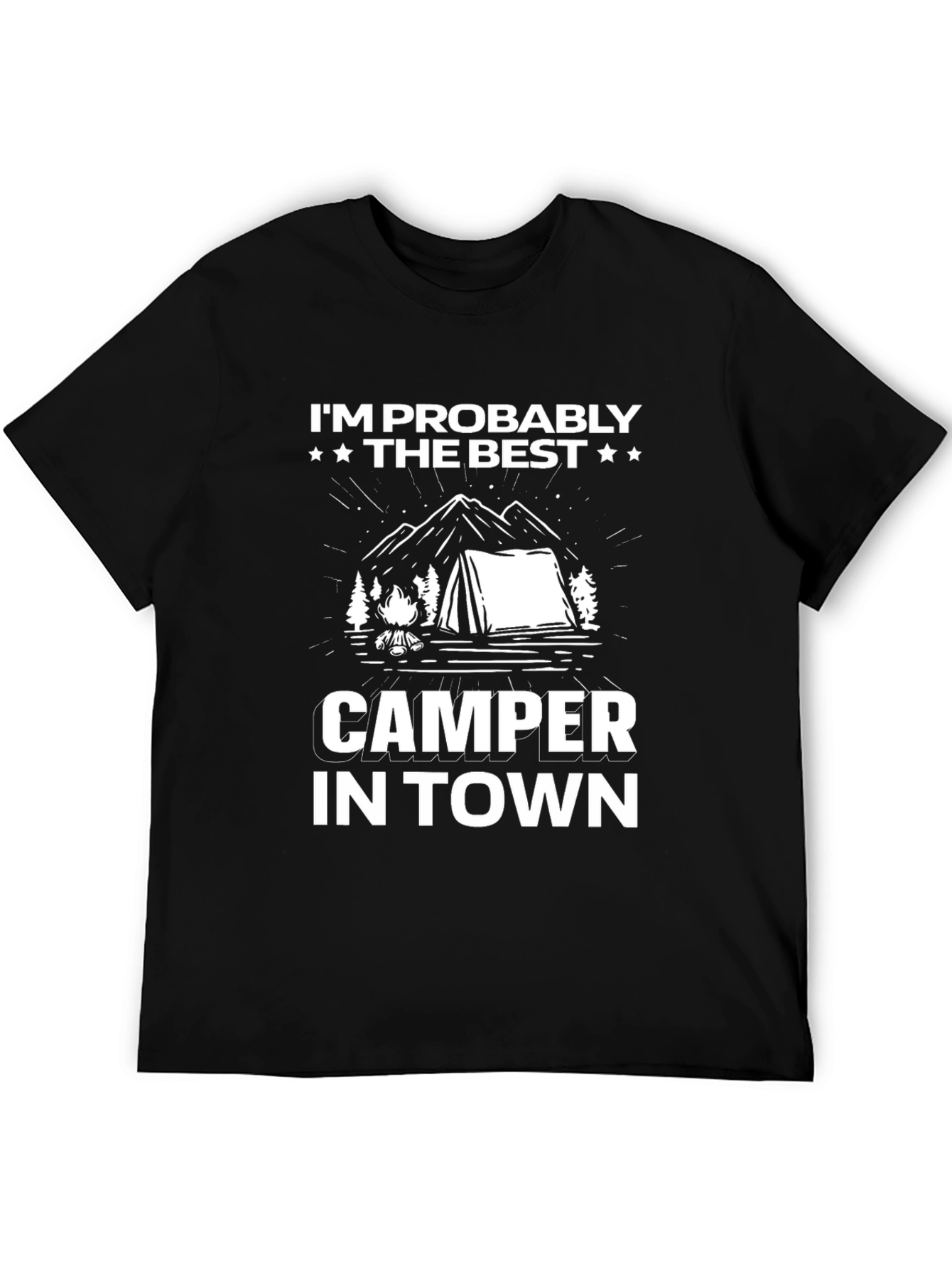 Black Best Camper T-Shirt - Camping Adventure Tee view 5