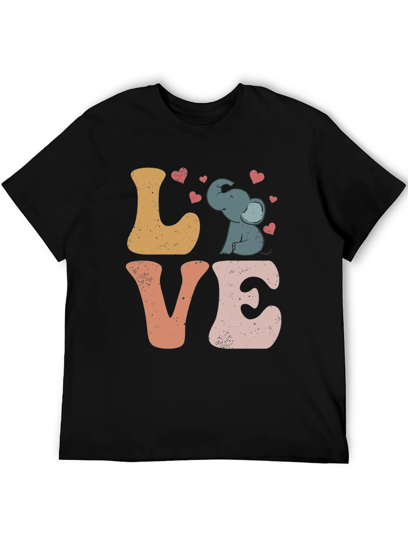Black Elephant Love Graphic Tee view 5