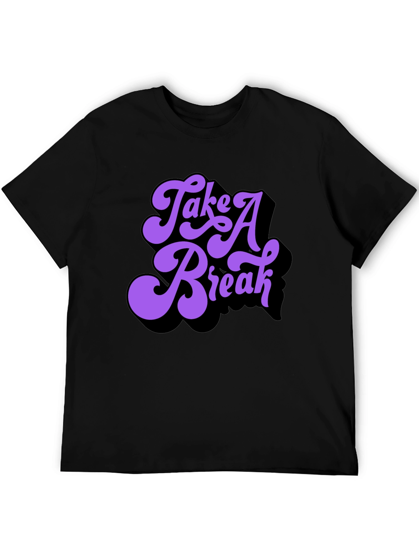 Black Take a Break Graphic T-Shirt - Retro Style view 5