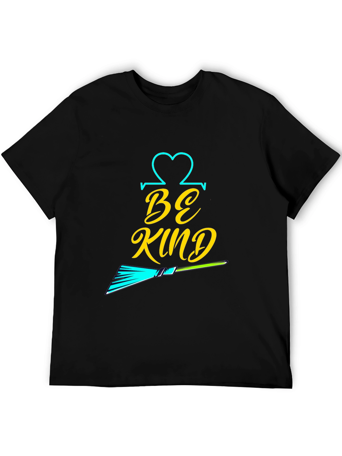 Black Be Kind Graphic Tee -  Stylish Men's Black T-Shirt view 5