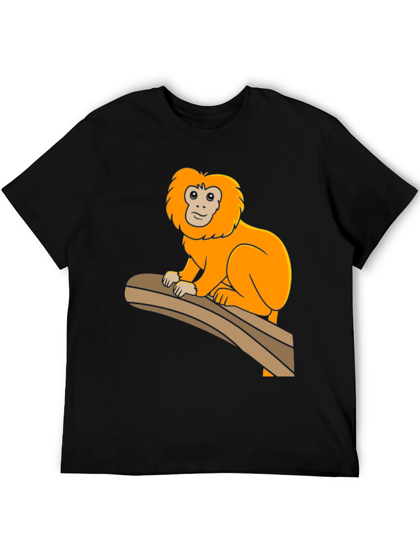 Black Monkey Graphic Tee - Black Cotton T-Shirt view 5