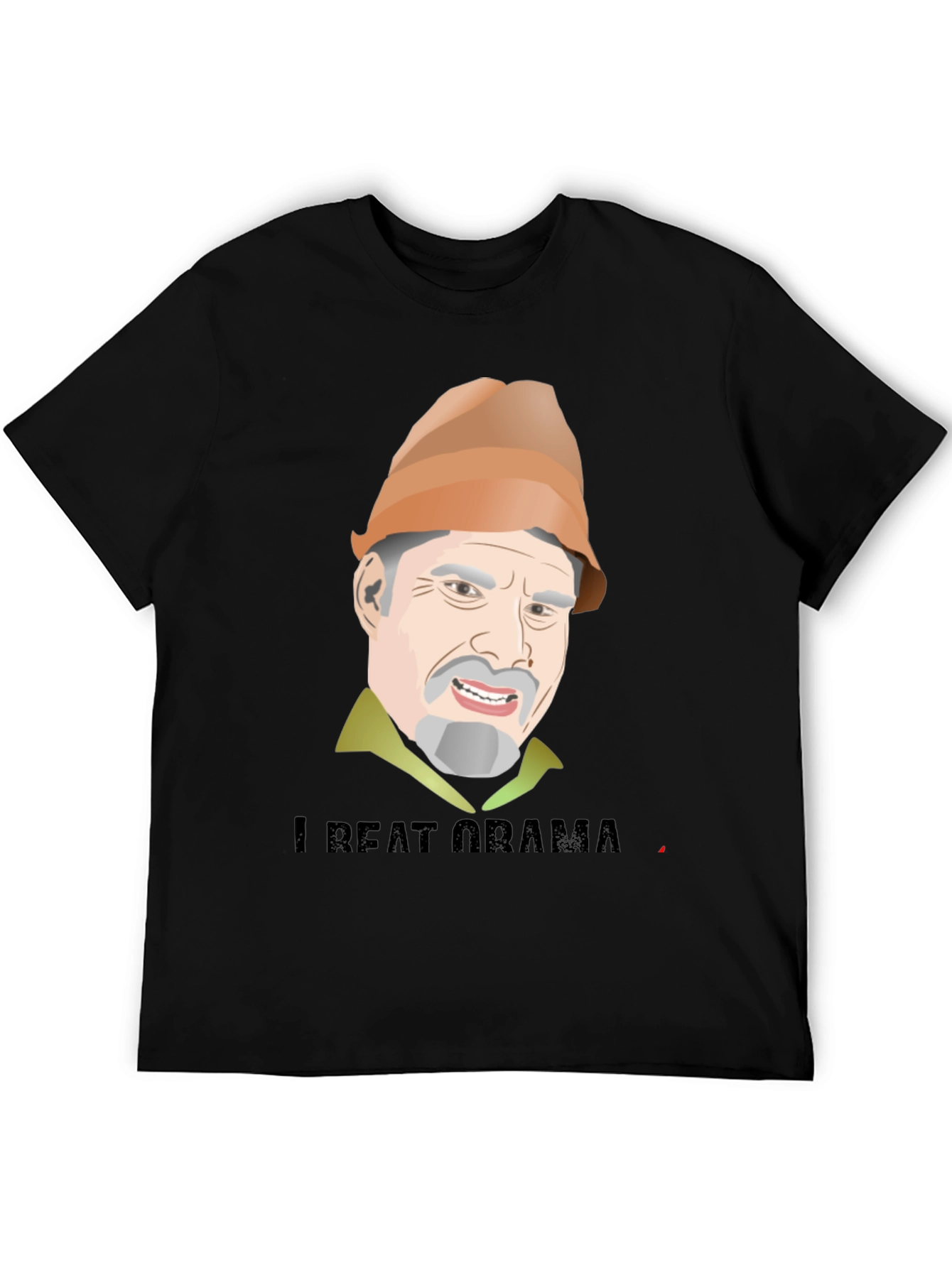 Black I Beat Obama T-Shirt Funny Political Humor Tee view 5