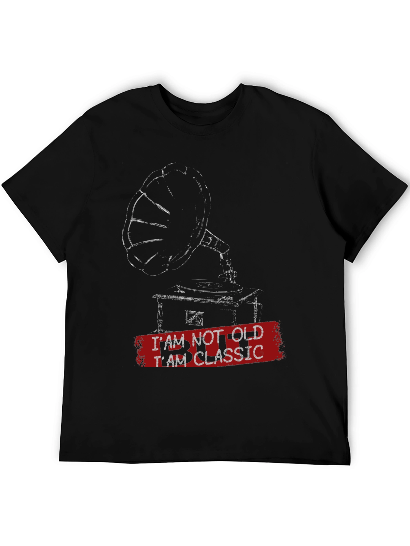 Black Classic Phonograph Graphic Tee - I'm Not Old, I'm Classic view 5