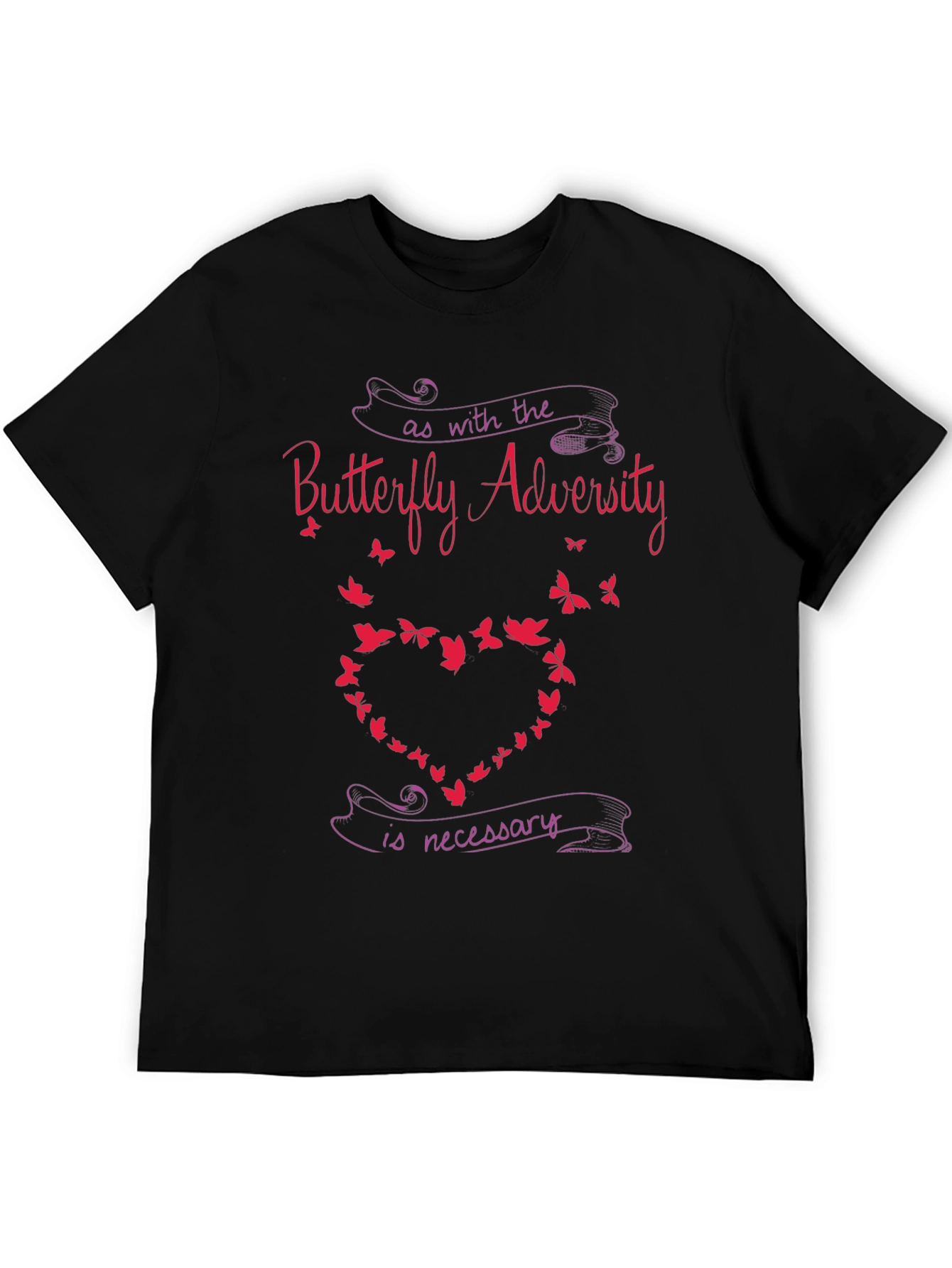 Black Butterfly Adversity Graphic T-Shirt view 5