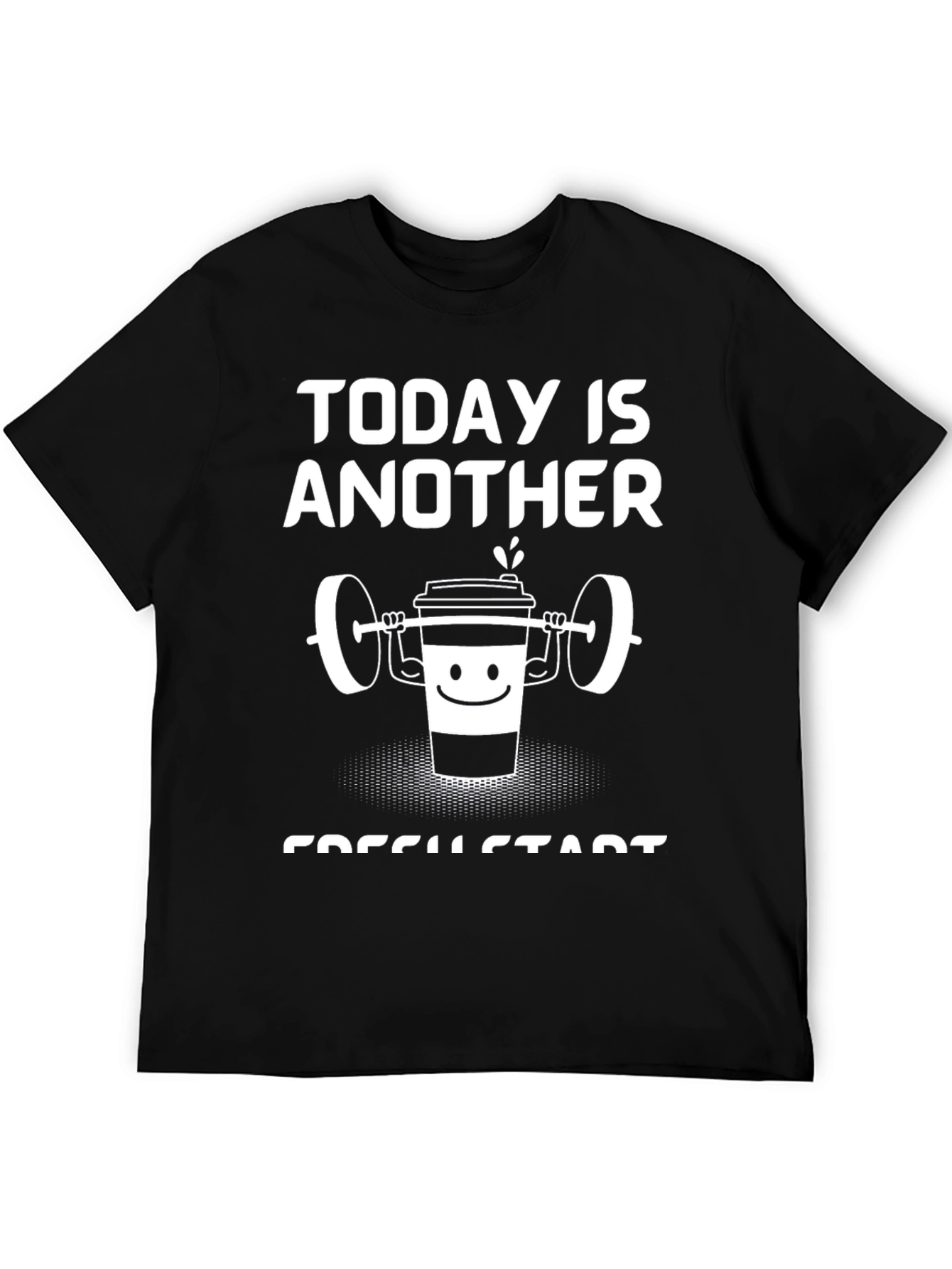 Black Funny Workout Coffee Graphic T-Shirt view 5