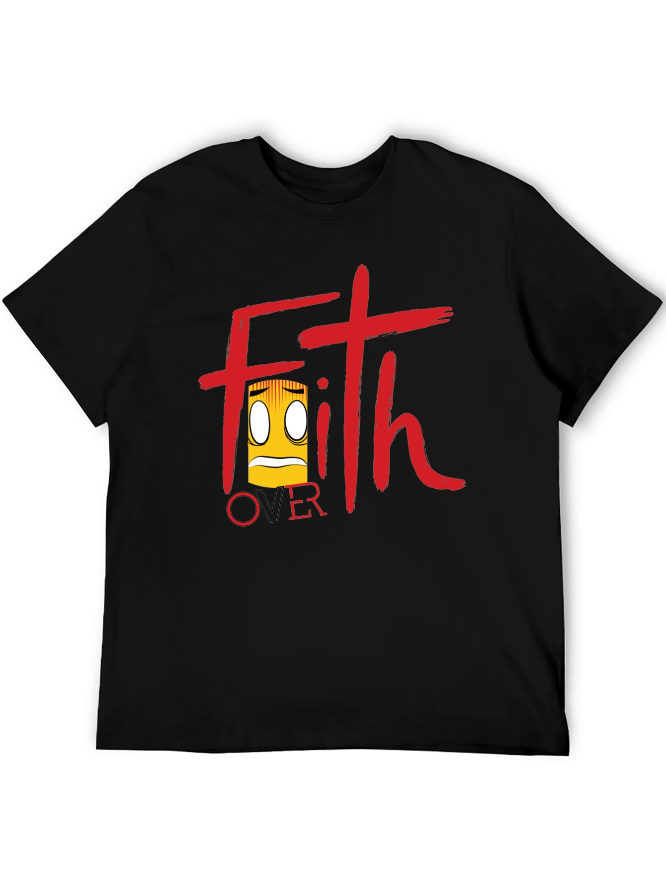 Black Faith Over Fear T-Shirt - Black Graphic Tee view 5