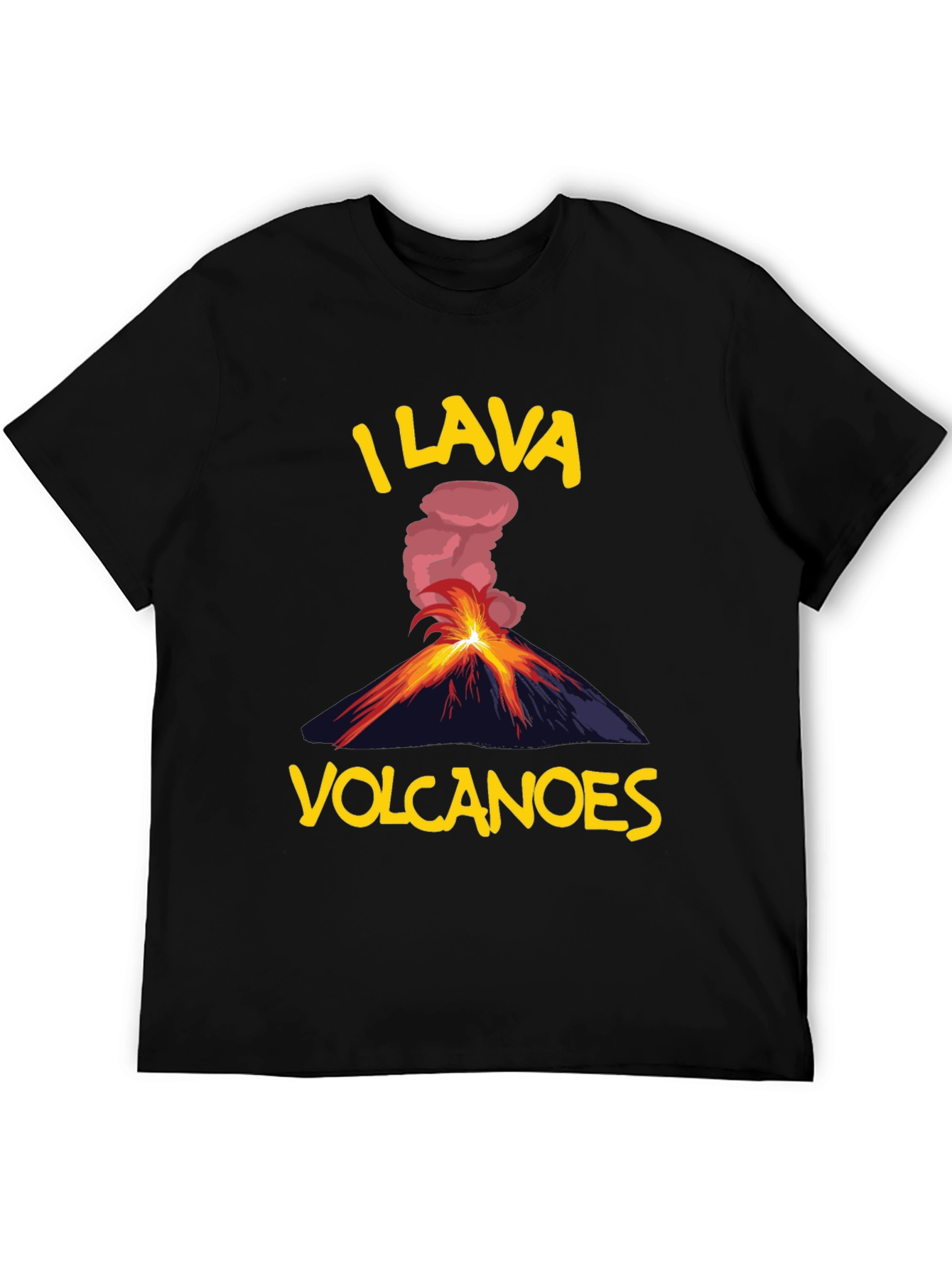 Black I Lava Volcanoes T-Shirt - Funny Volcano Lover Tee view 5
