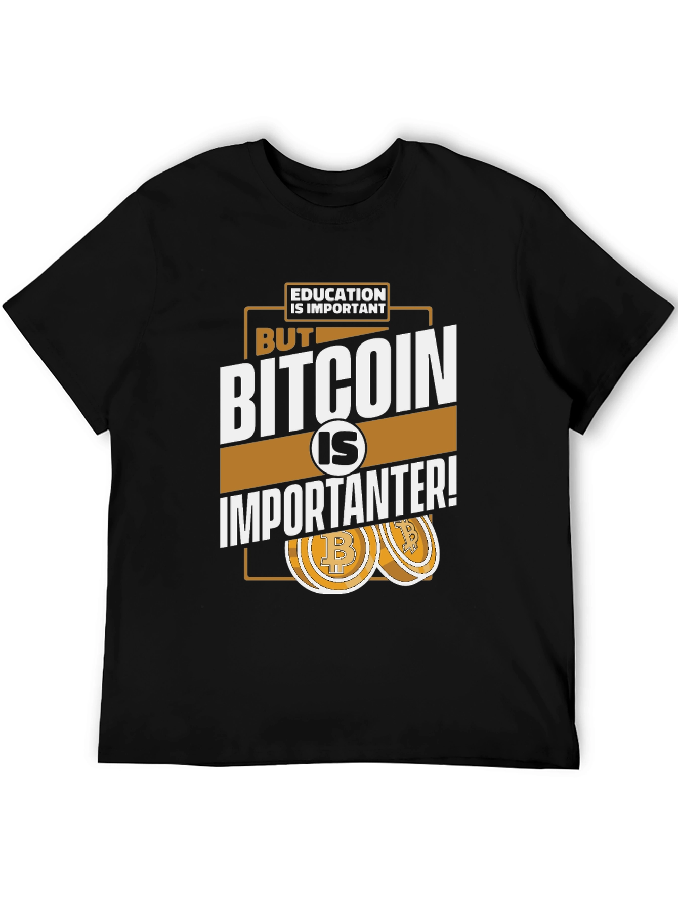 Black Bitcoin is Importanter Graphic T-Shirt view 5