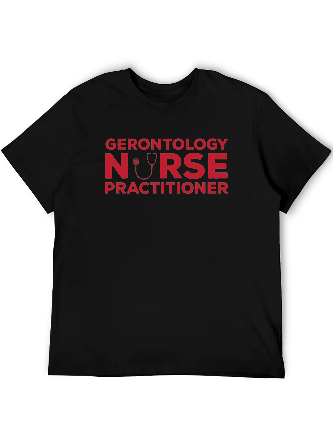 Black Gerontology Nurse Practitioner Black T-Shirt view 5