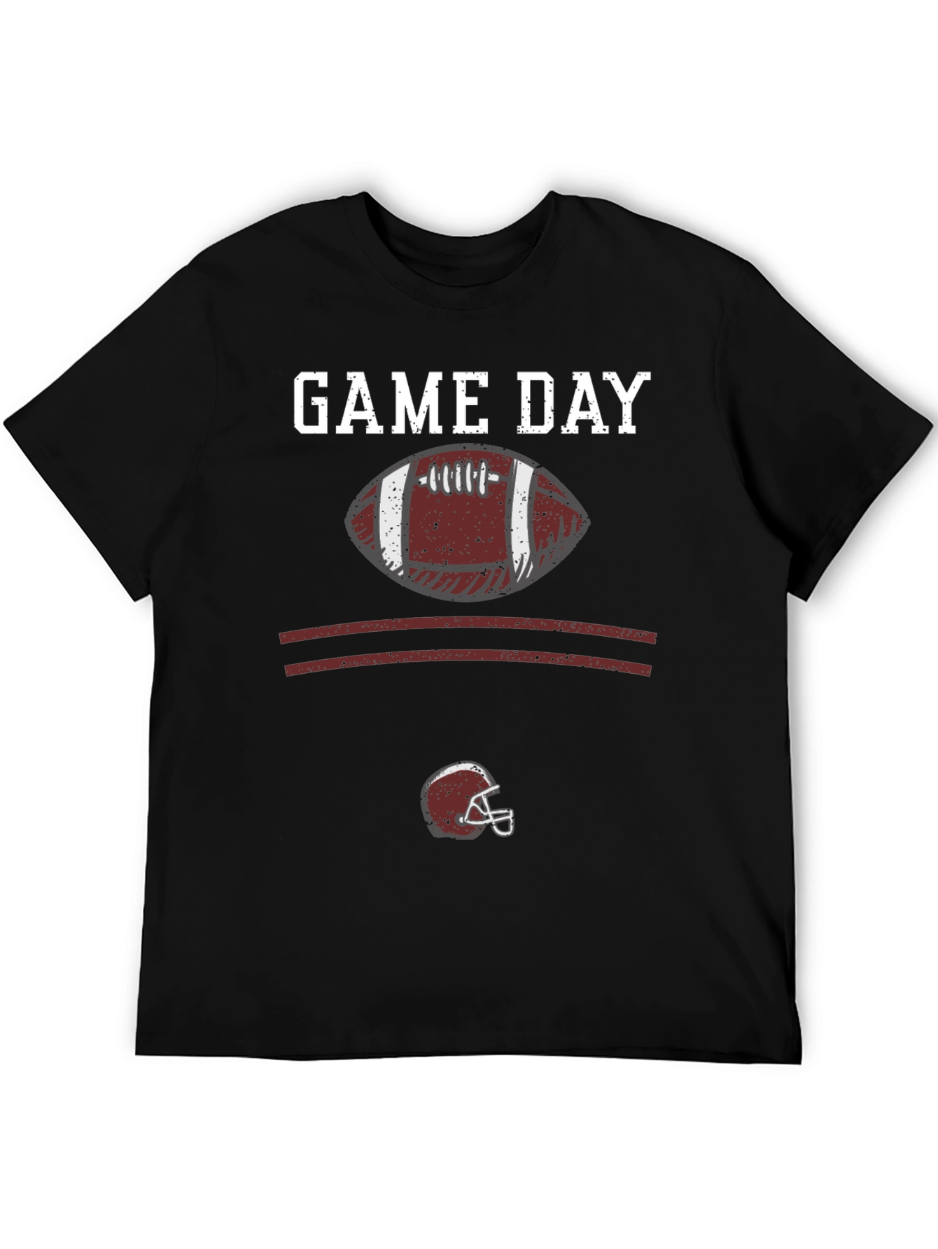 Black Game Day Football Graphic T-Shirt view 5