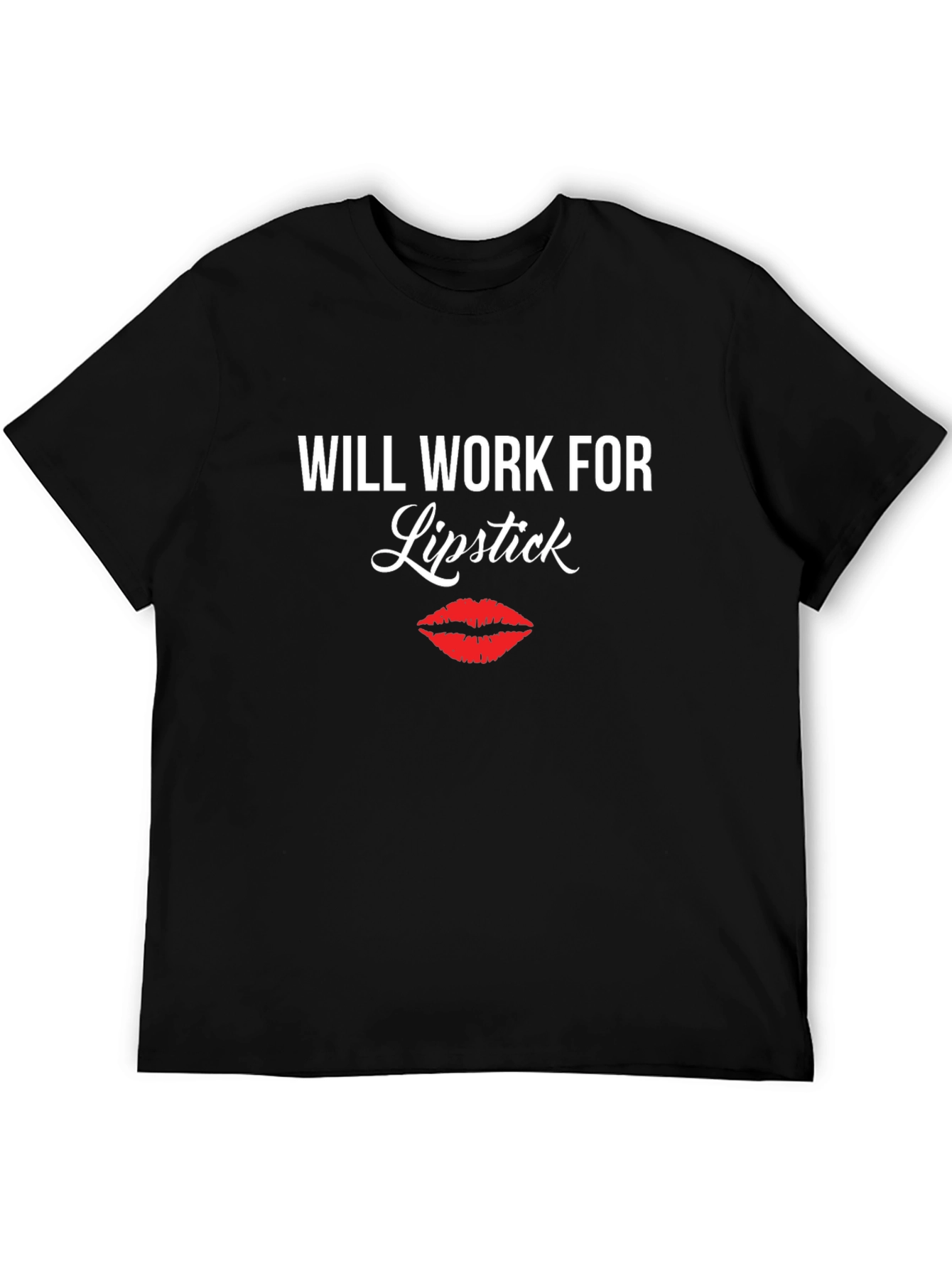 Black Will Work For Lipstick T-Shirt - Funny Tee view 5