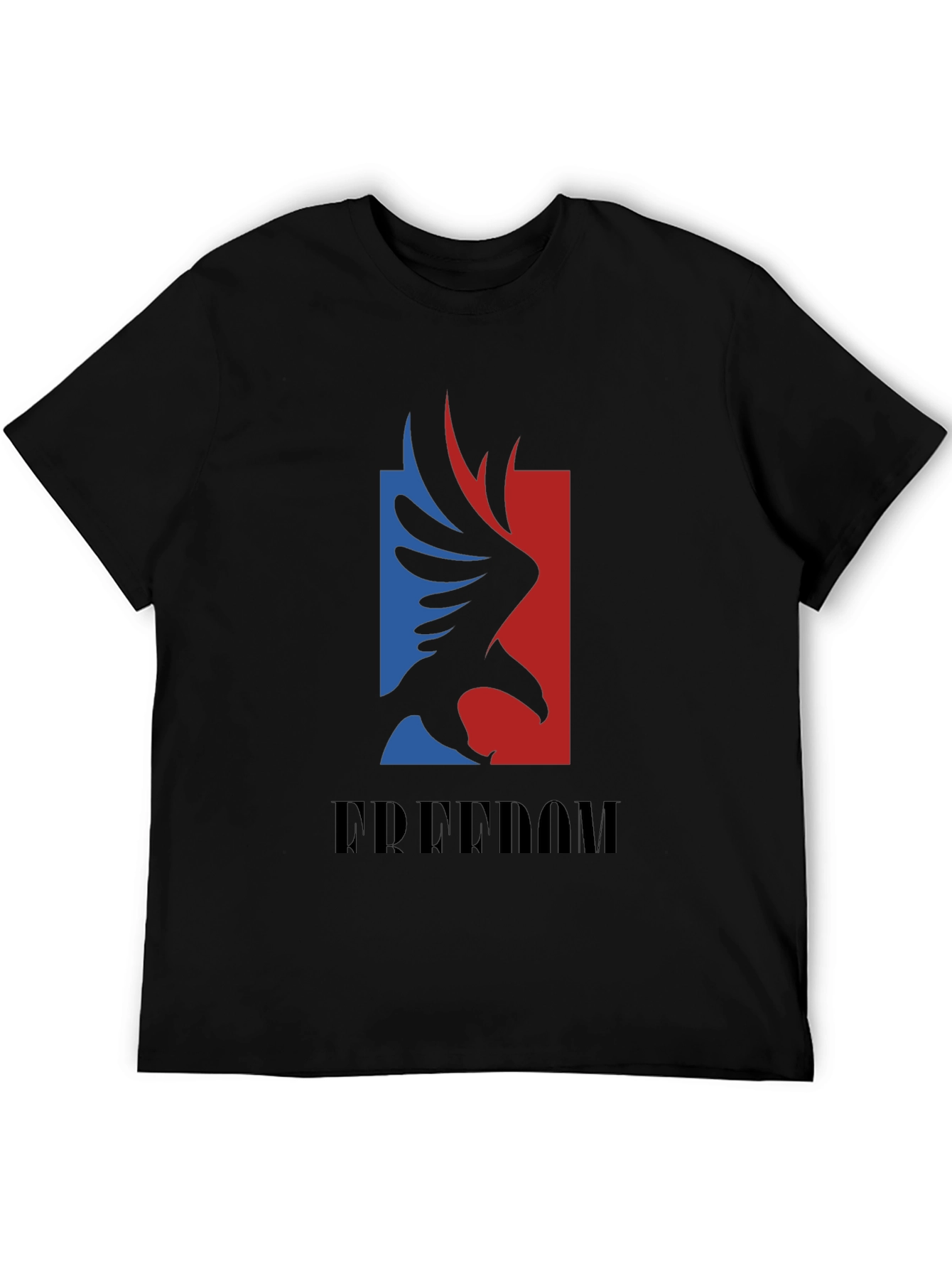 Black Freedom Eagle Graphic Tee - Patriotic Black T-Shirt view 5