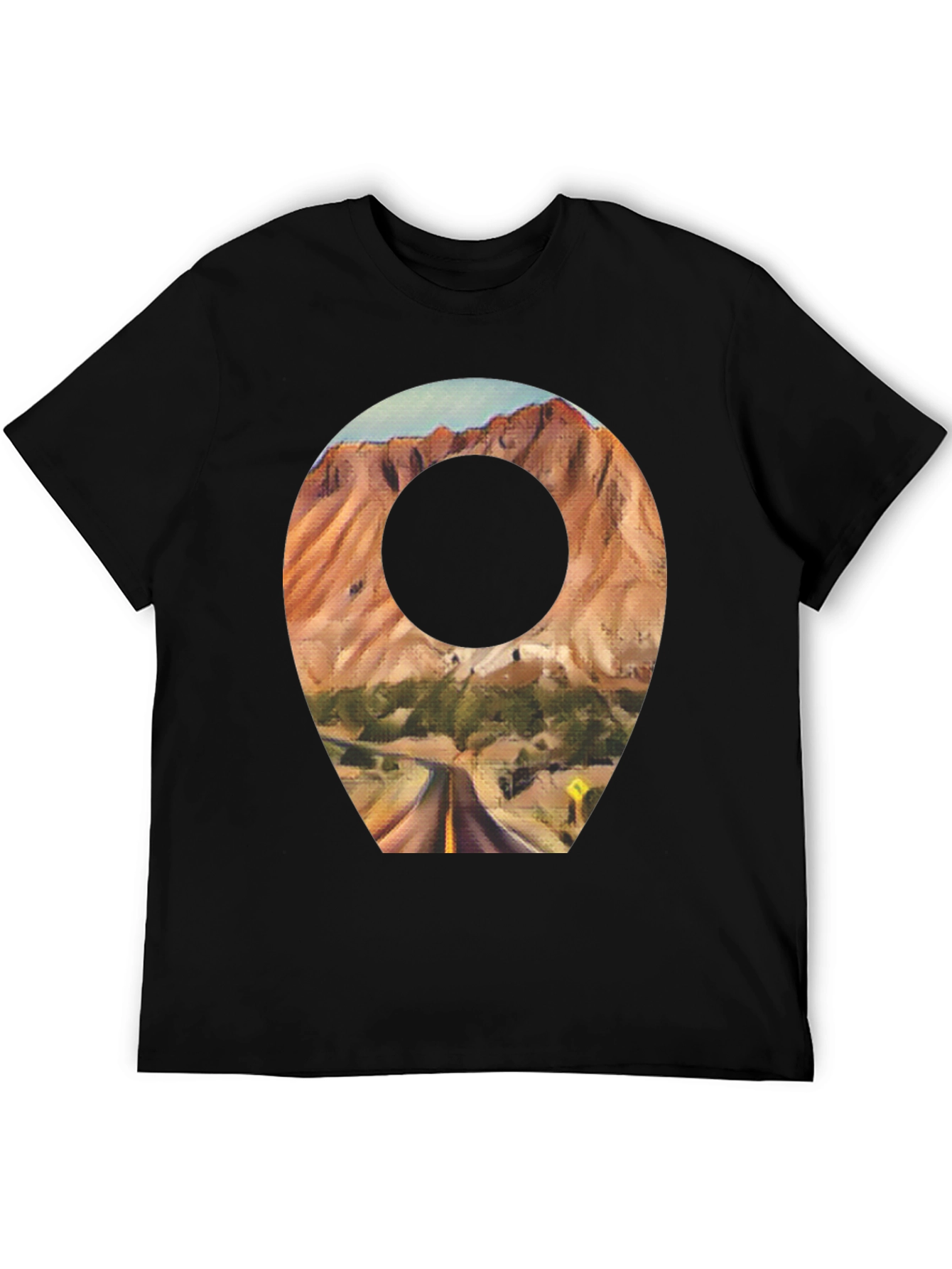 Scenic Route T-Shirt - Black Cotton Blend - 5