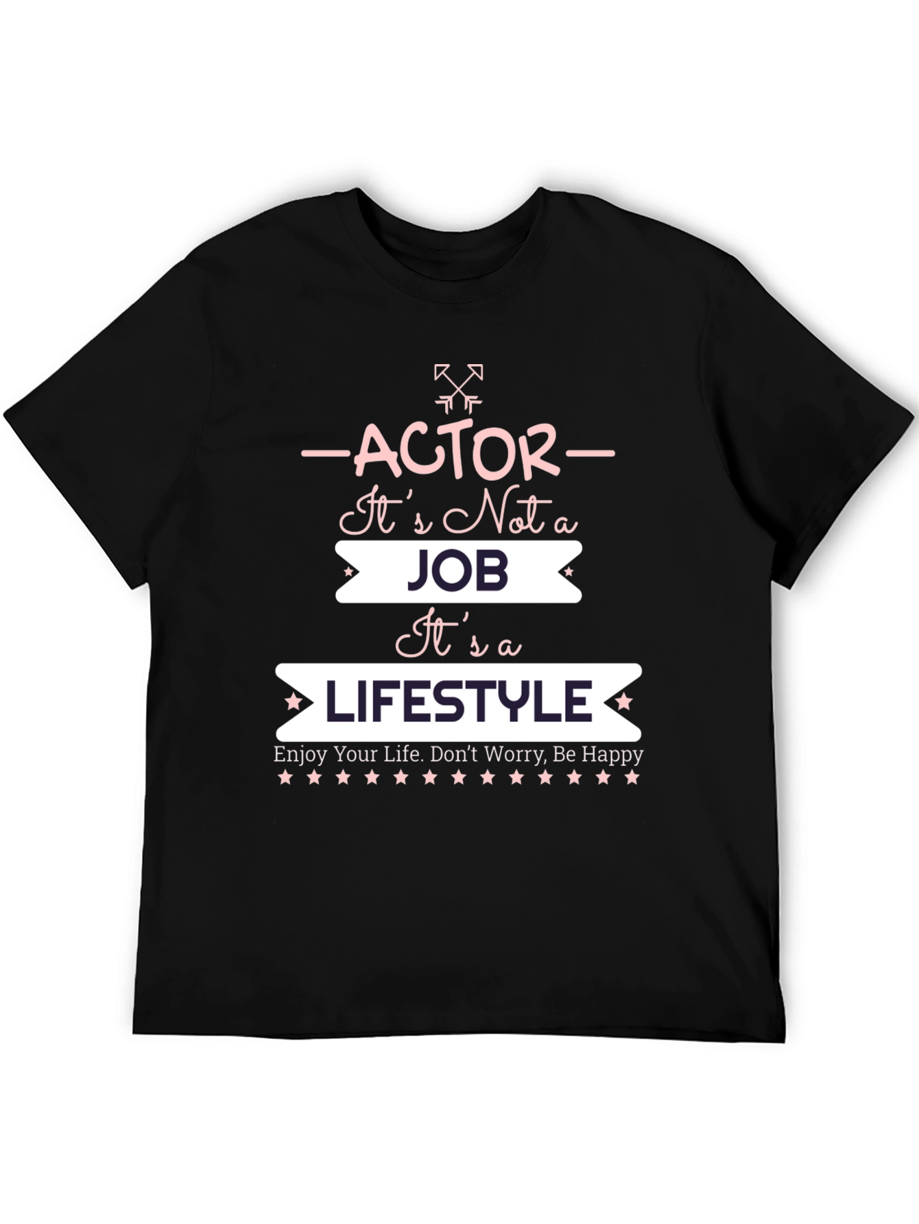 Black Actor Lifestyle Black T-Shirt view 5