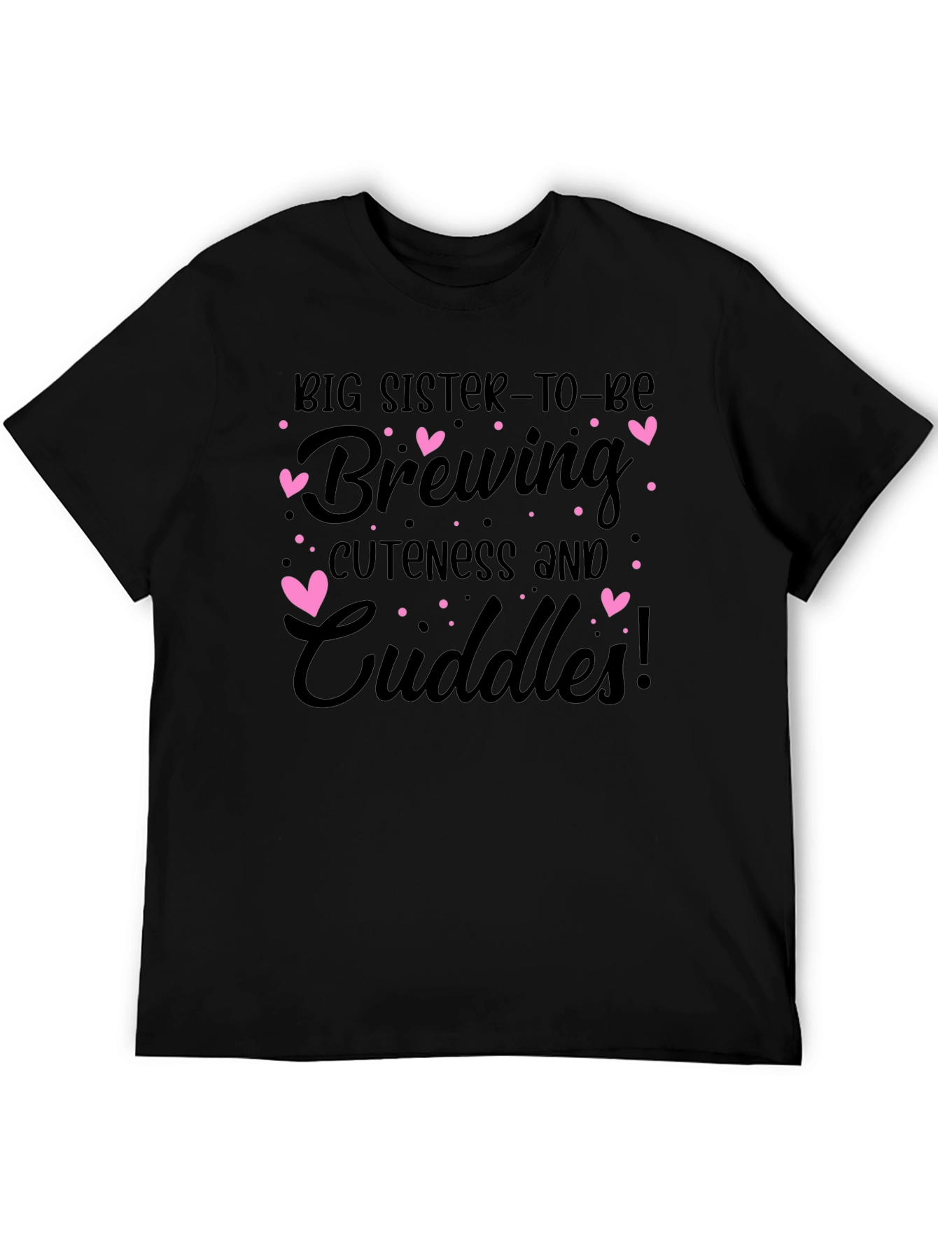Black Big Sister To Be Brewing T-Shirt view 5