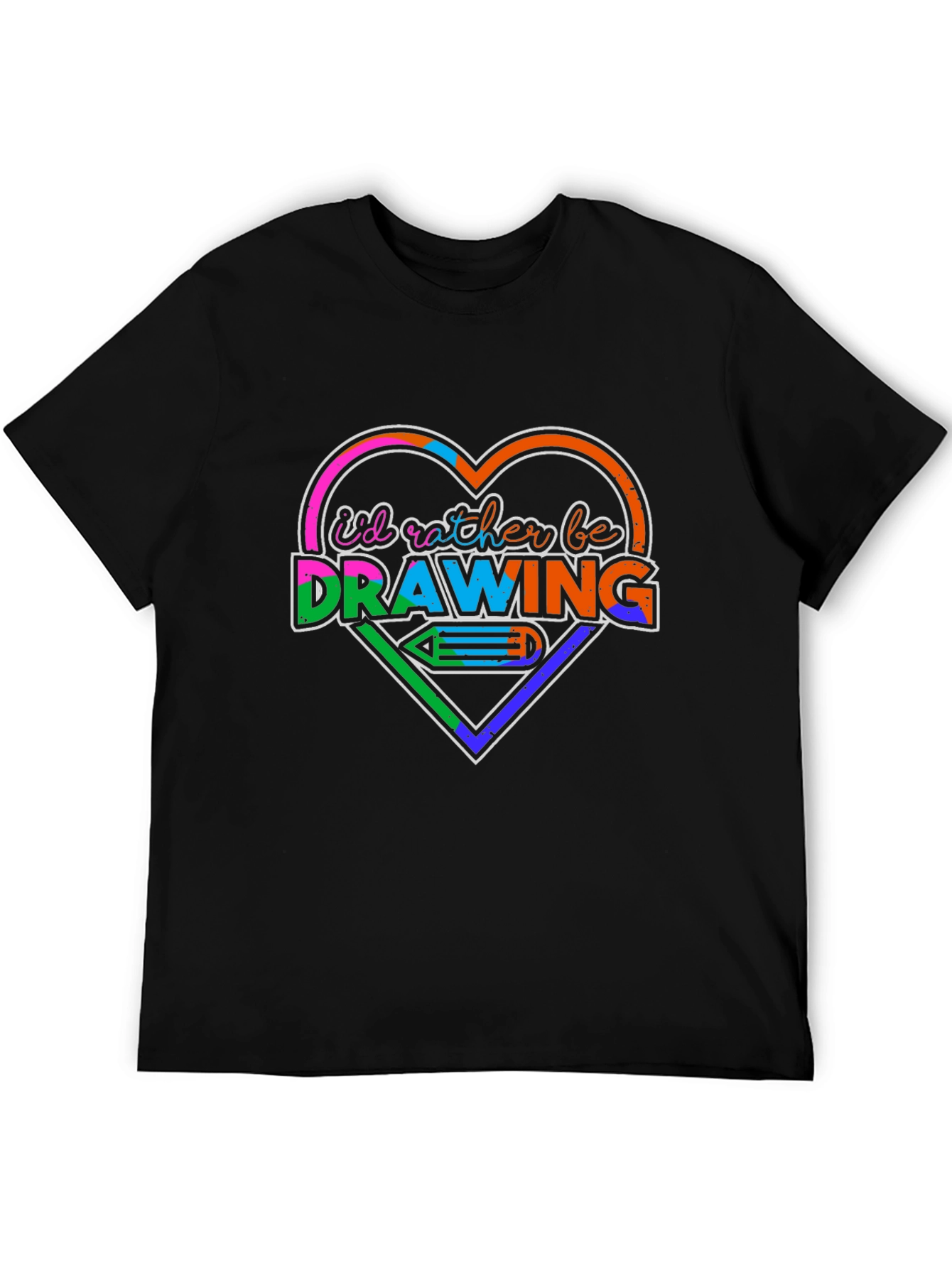 I'd Rather Be Drawing T-Shirt - Artistic Graphic Tee - 5